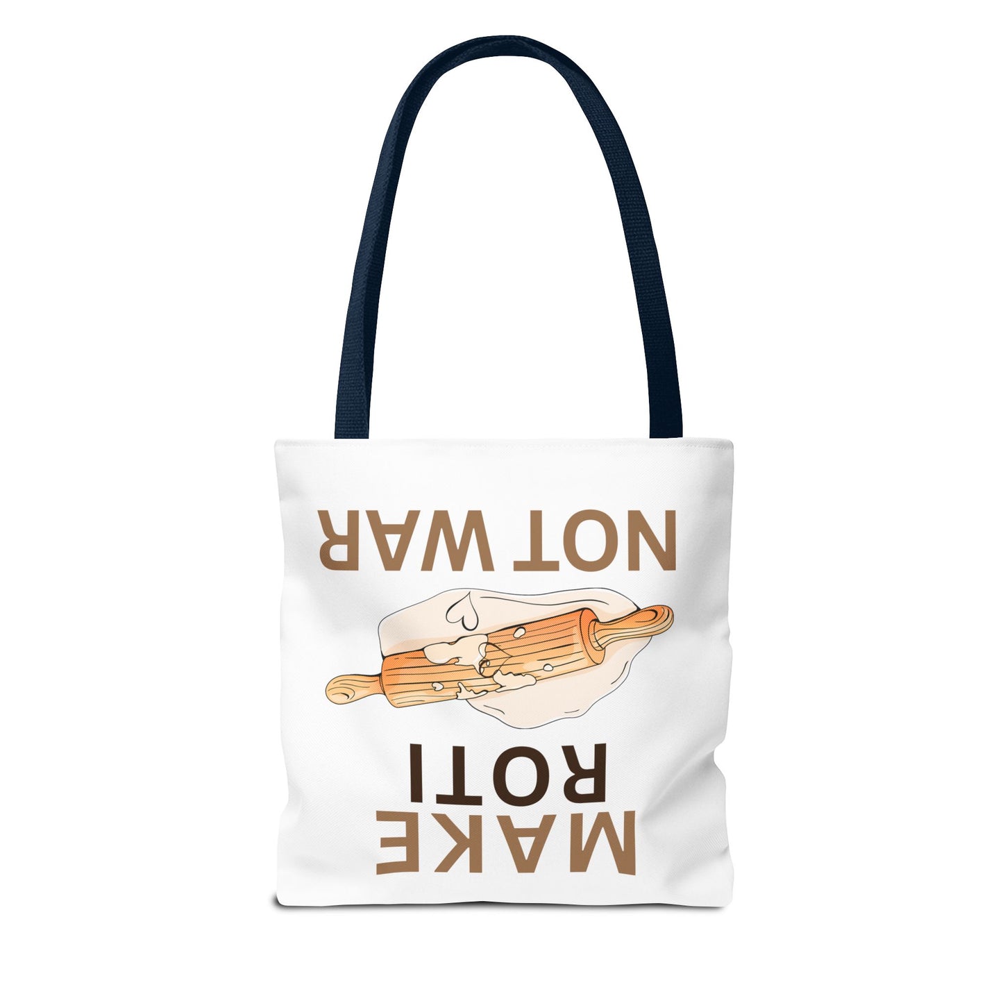Make Roti Not War Tote Bag - Fun Cooking Grocery Bag, Unique Gift for Food Lovers - Little Story Co.