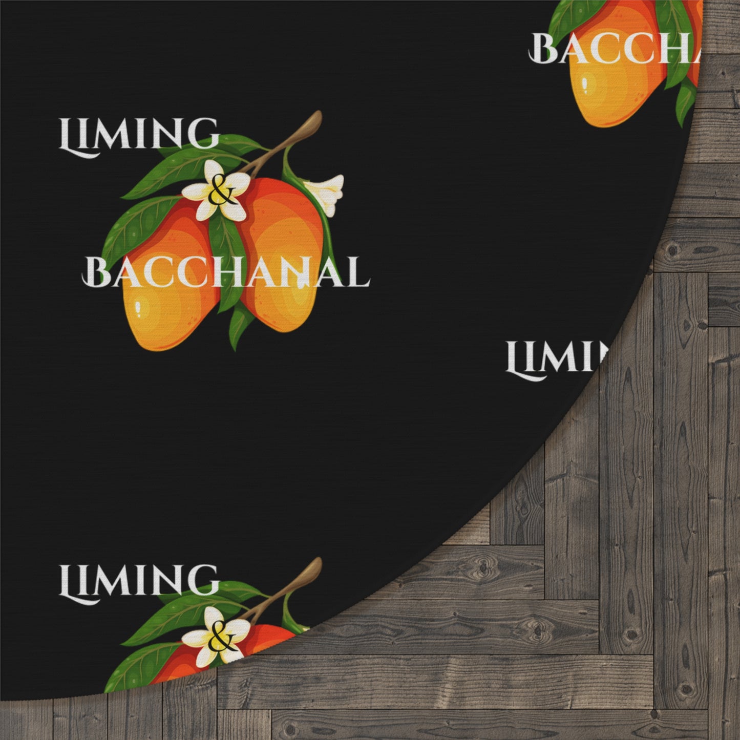 Liming & Bacchanal Round Area Rug - Elegant Fruit Design for Home Decor - Little Story Co.