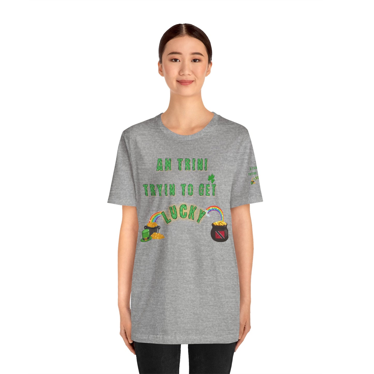 St. Patrick's Day Trinidad culture Unisex Tee - "A Trini Is Trying To Get Lucky" - Little Story Co.