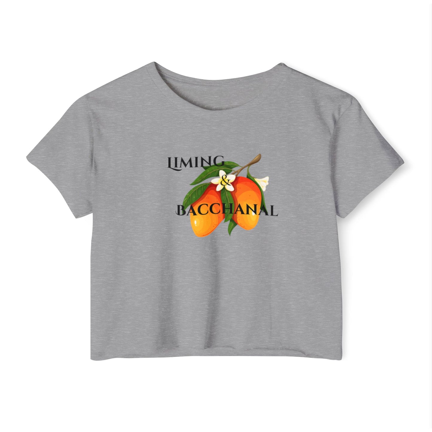 Women's Festival Crop Top - Liming and Bacchanal Logo - Little Story Co.