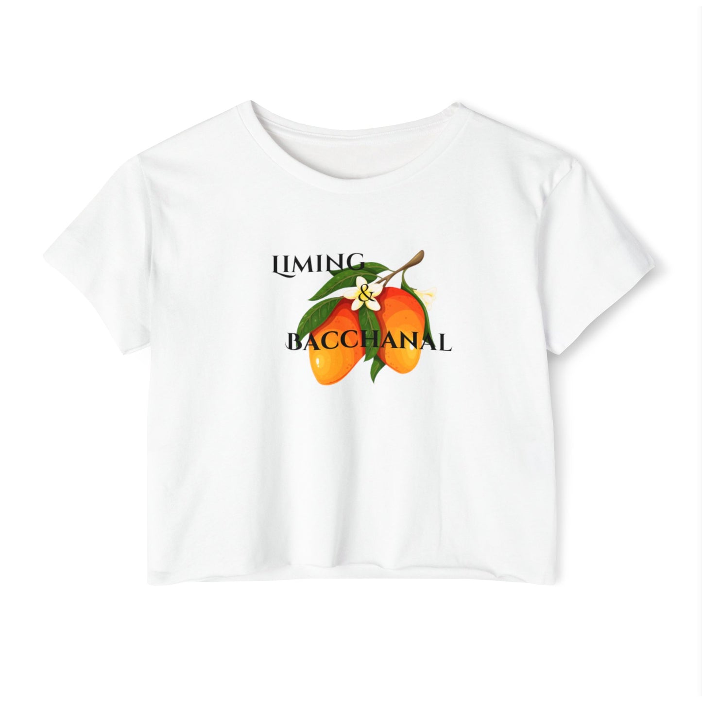 Women's Festival Crop Top - Liming and Bacchanal Logo - Little Story Co.