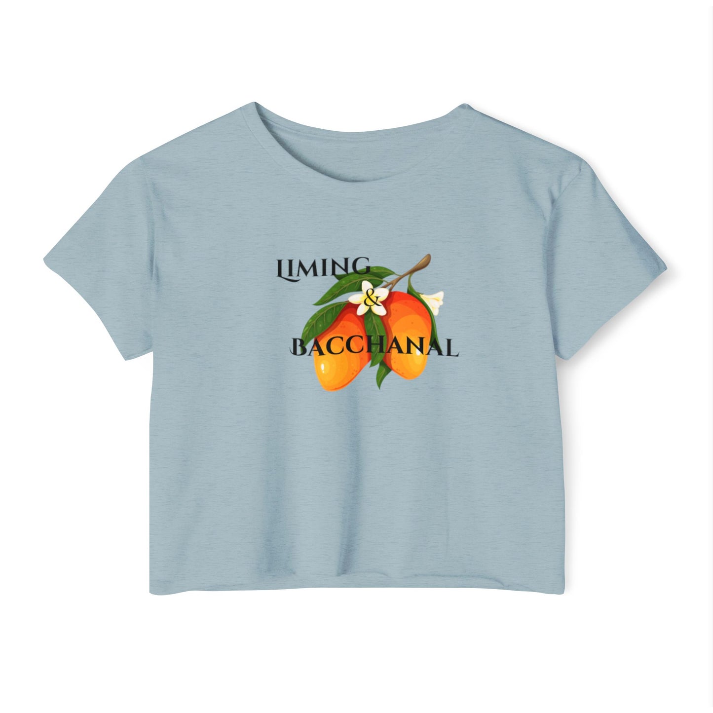 Women's Festival Crop Top - Liming and Bacchanal Logo - Little Story Co.