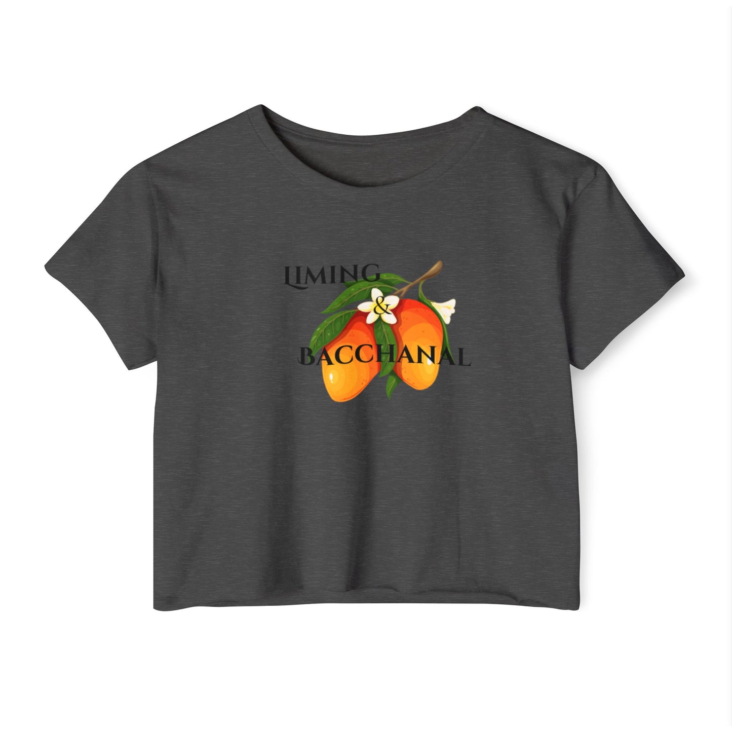 Women's Festival Crop Top - Liming and Bacchanal Logo - Little Story Co.