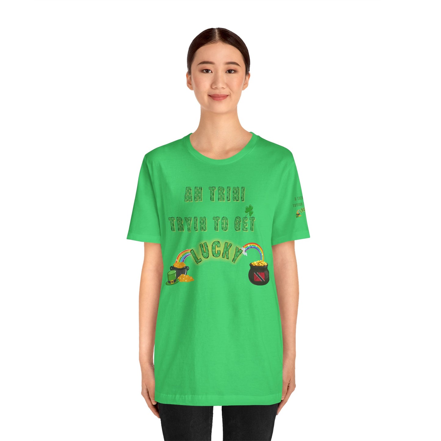 St. Patrick's Day Trinidad culture Unisex Tee - "A Trini Is Trying To Get Lucky" - Little Story Co.