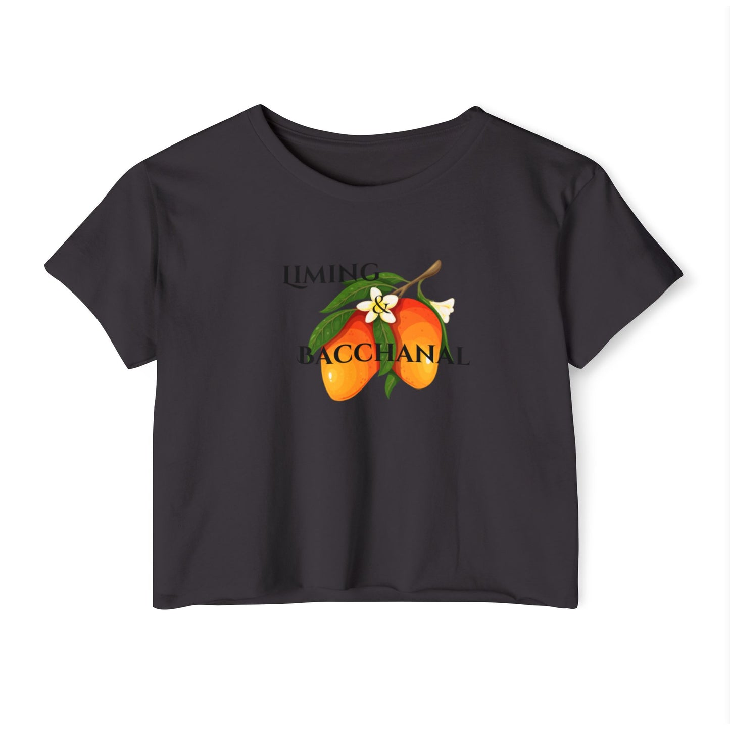Women's Festival Crop Top - Liming and Bacchanal Logo - Little Story Co.