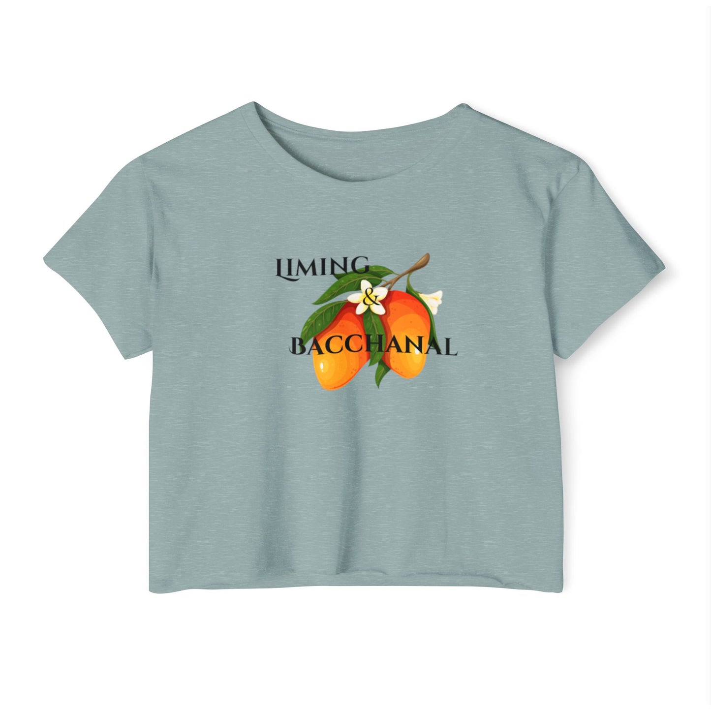 Women's Festival Crop Top - Liming and Bacchanal Logo - Little Story Co.