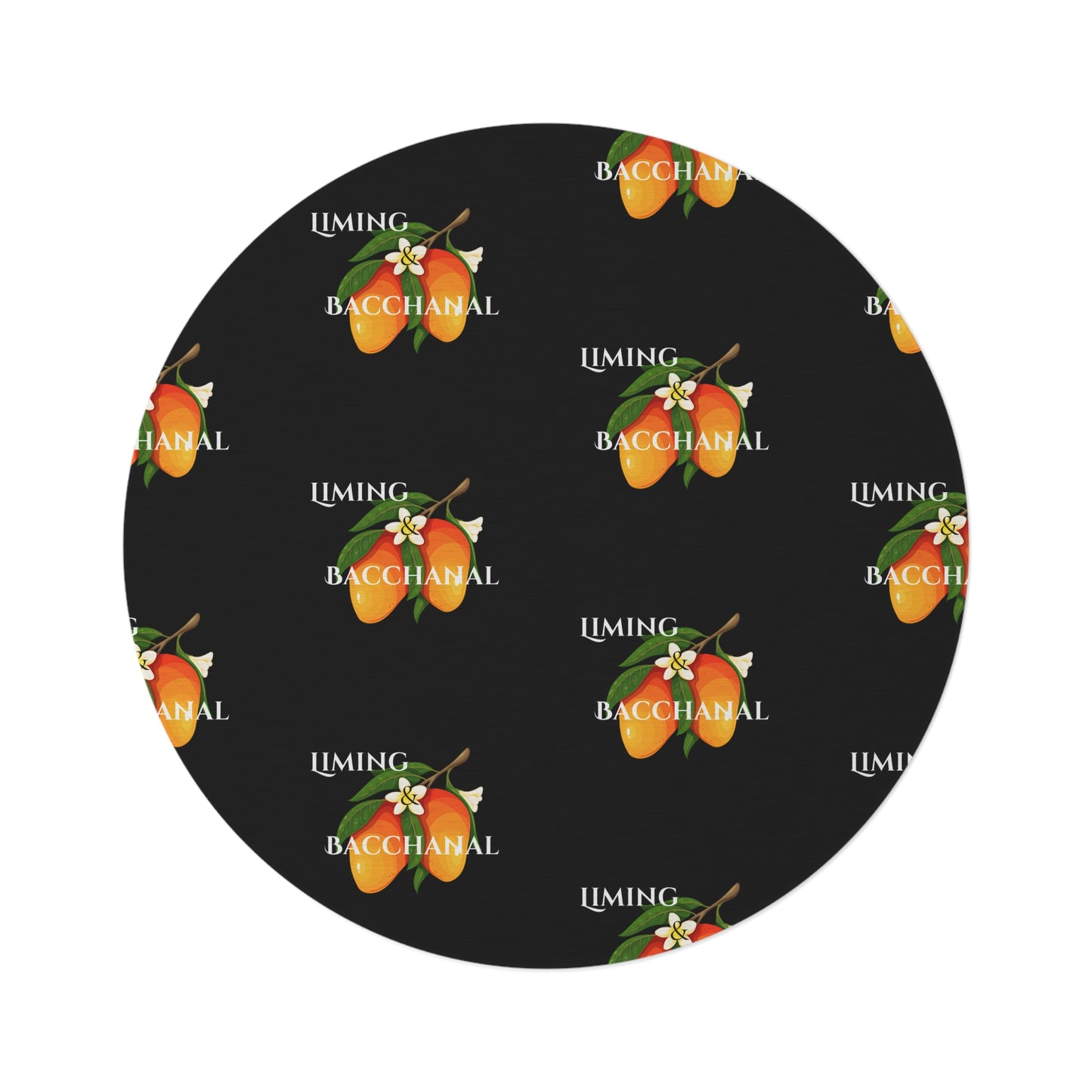 Liming & Bacchanal Round Area Rug - Elegant Fruit Design for Home Decor - Little Story Co.