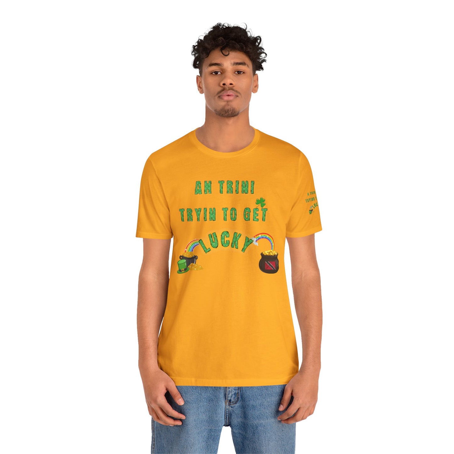 St. Patrick's Day Trinidad culture Unisex Tee - "A Trini Is Trying To Get Lucky" - Little Story Co.