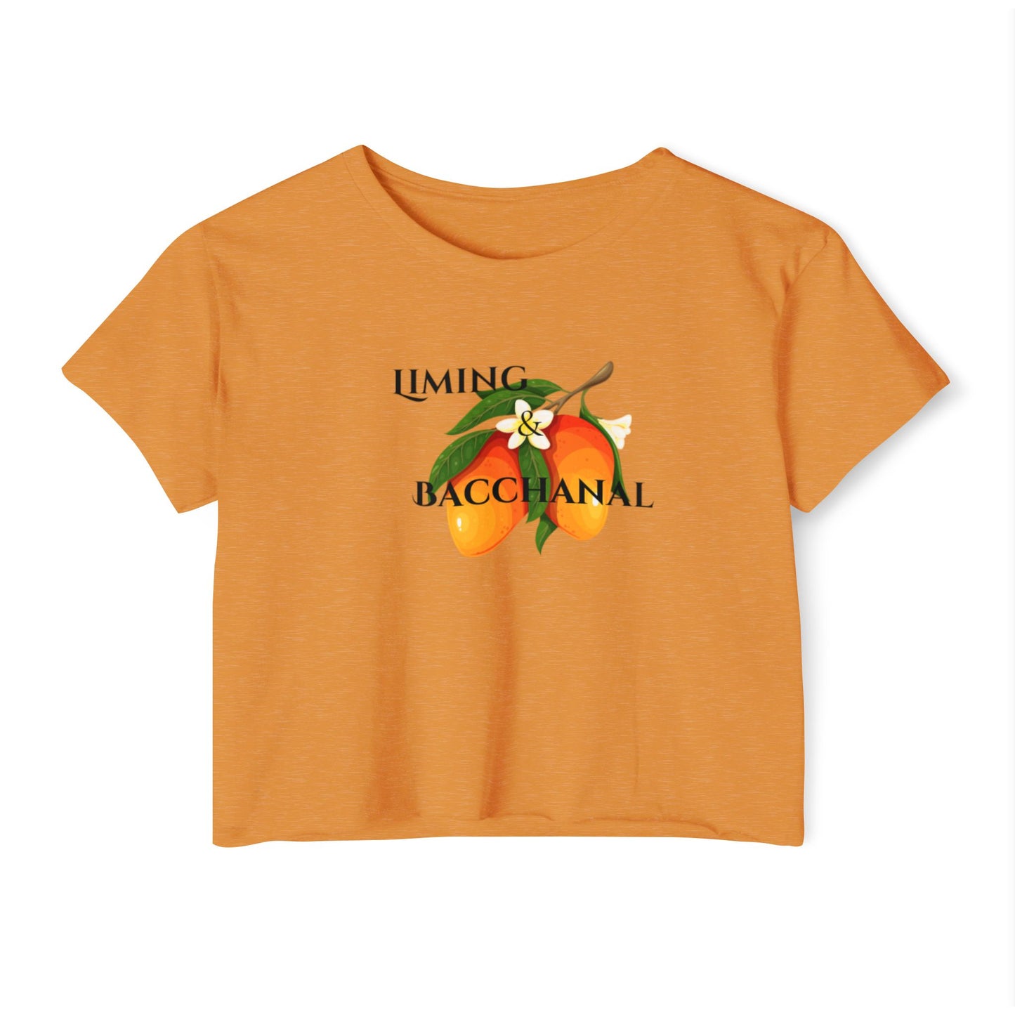Women's Festival Crop Top - Liming and Bacchanal Logo - Little Story Co.