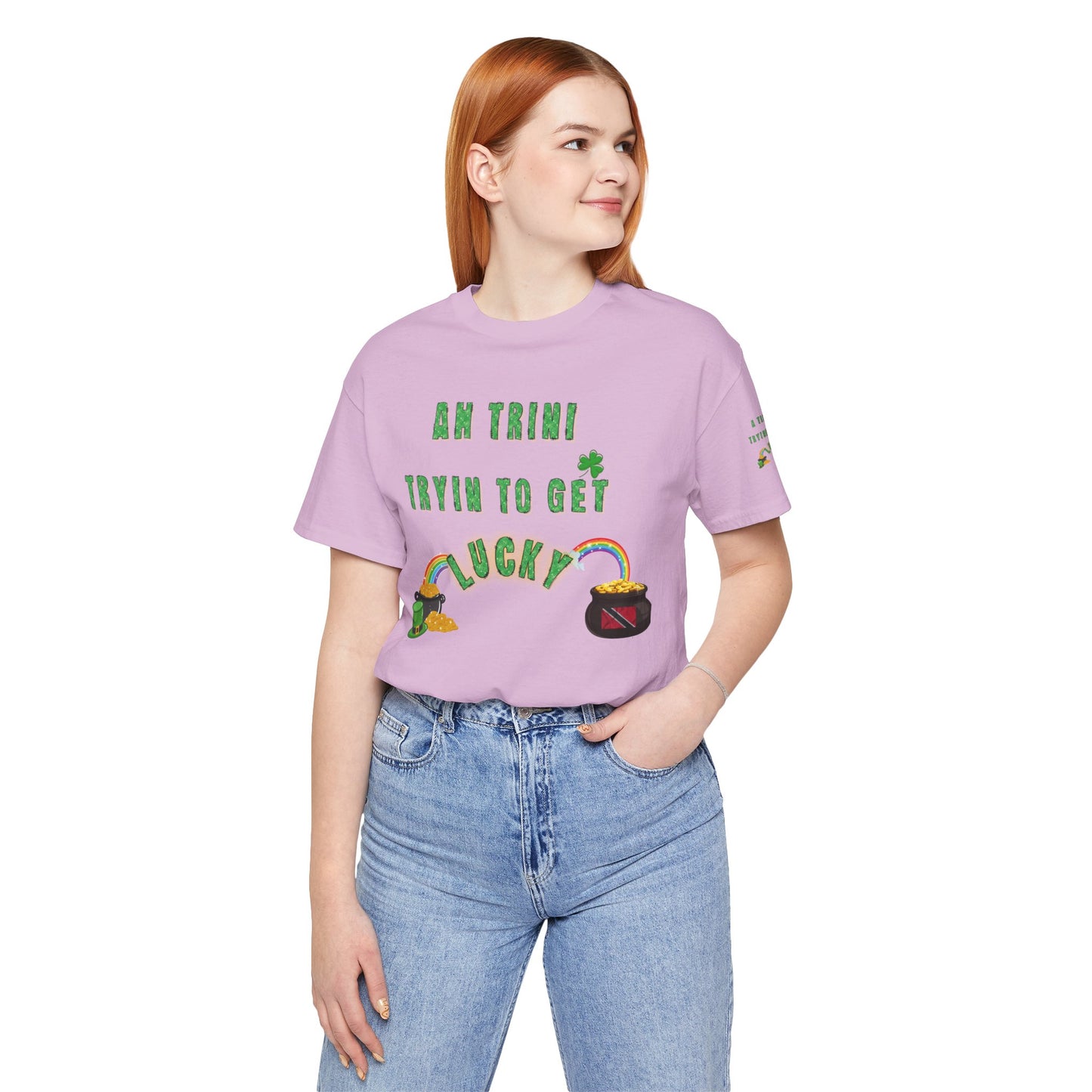 St. Patrick's Day Trinidad culture Unisex Tee - "A Trini Is Trying To Get Lucky" - Little Story Co.