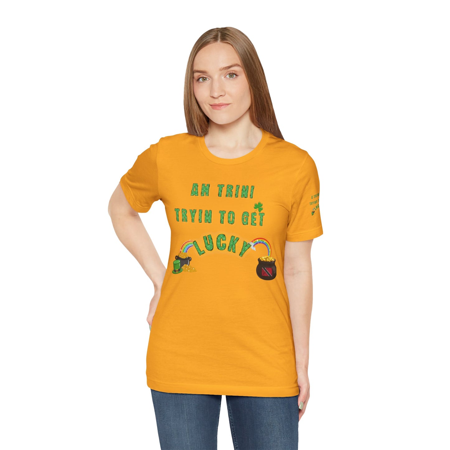 St. Patrick's Day Trinidad culture Unisex Tee - "A Trini Is Trying To Get Lucky" - Little Story Co.