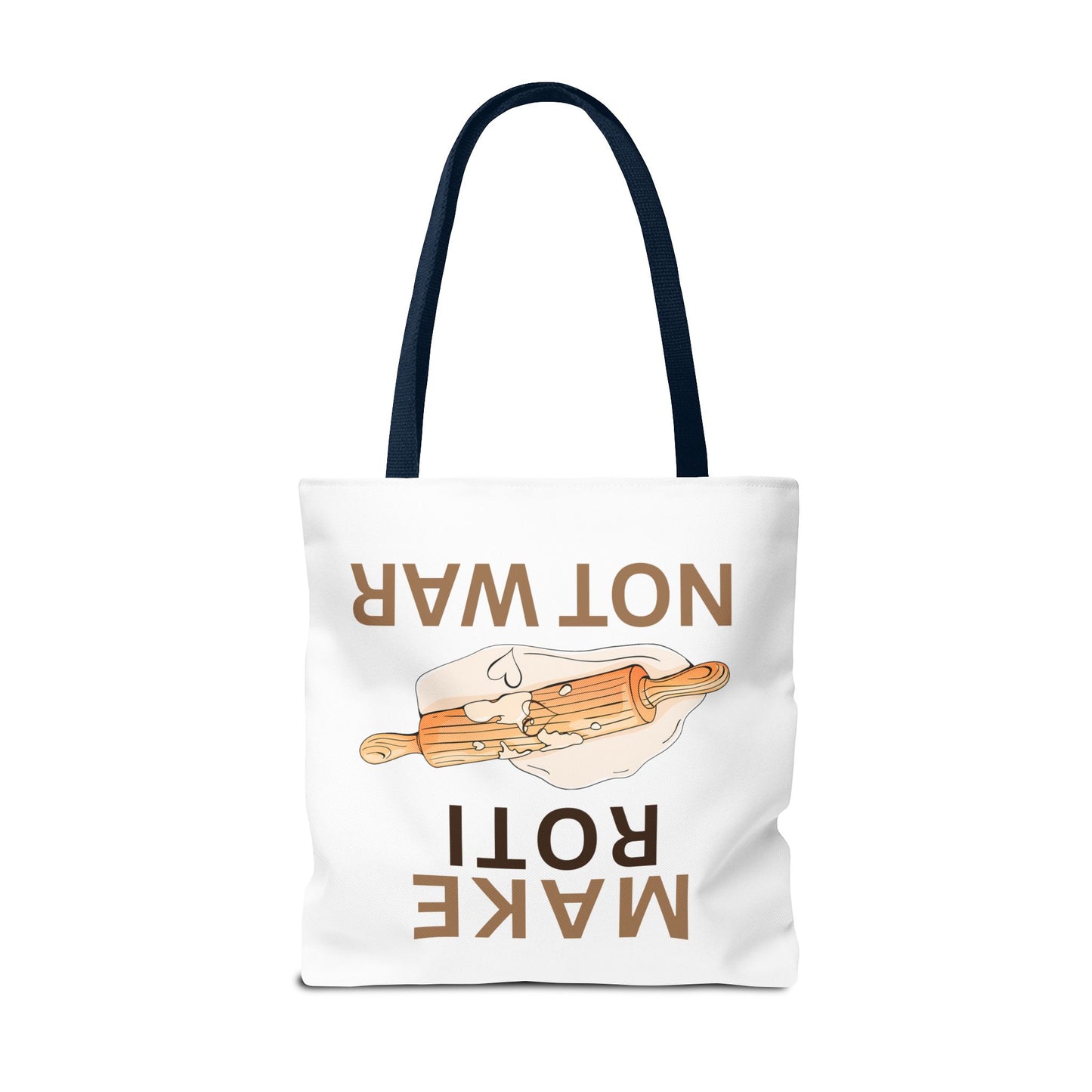 Make Roti Not War Tote Bag - Fun Cooking Grocery Bag, Unique Gift for Food Lovers - Little Story Co.