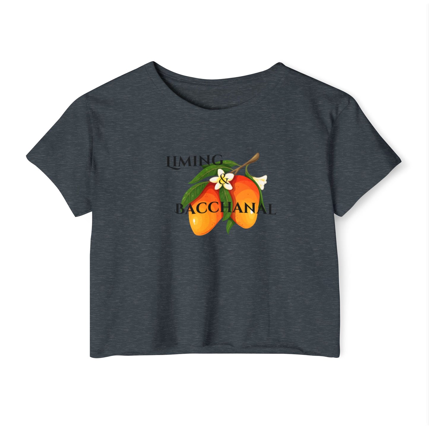 Women's Festival Crop Top - Liming and Bacchanal Logo - Little Story Co.