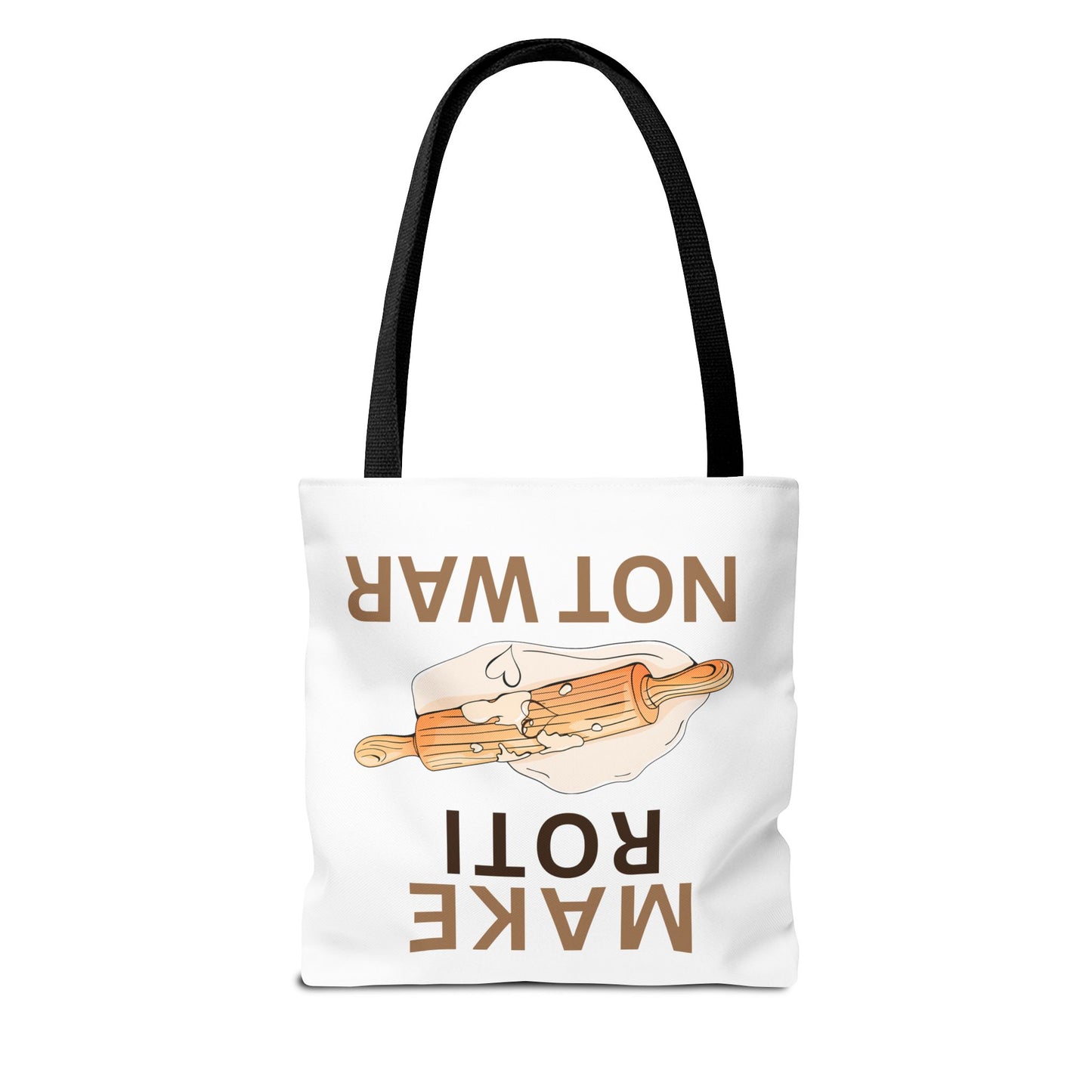 Make Roti Not War Tote Bag - Fun Cooking Grocery Bag, Unique Gift for Food Lovers - Little Story Co.