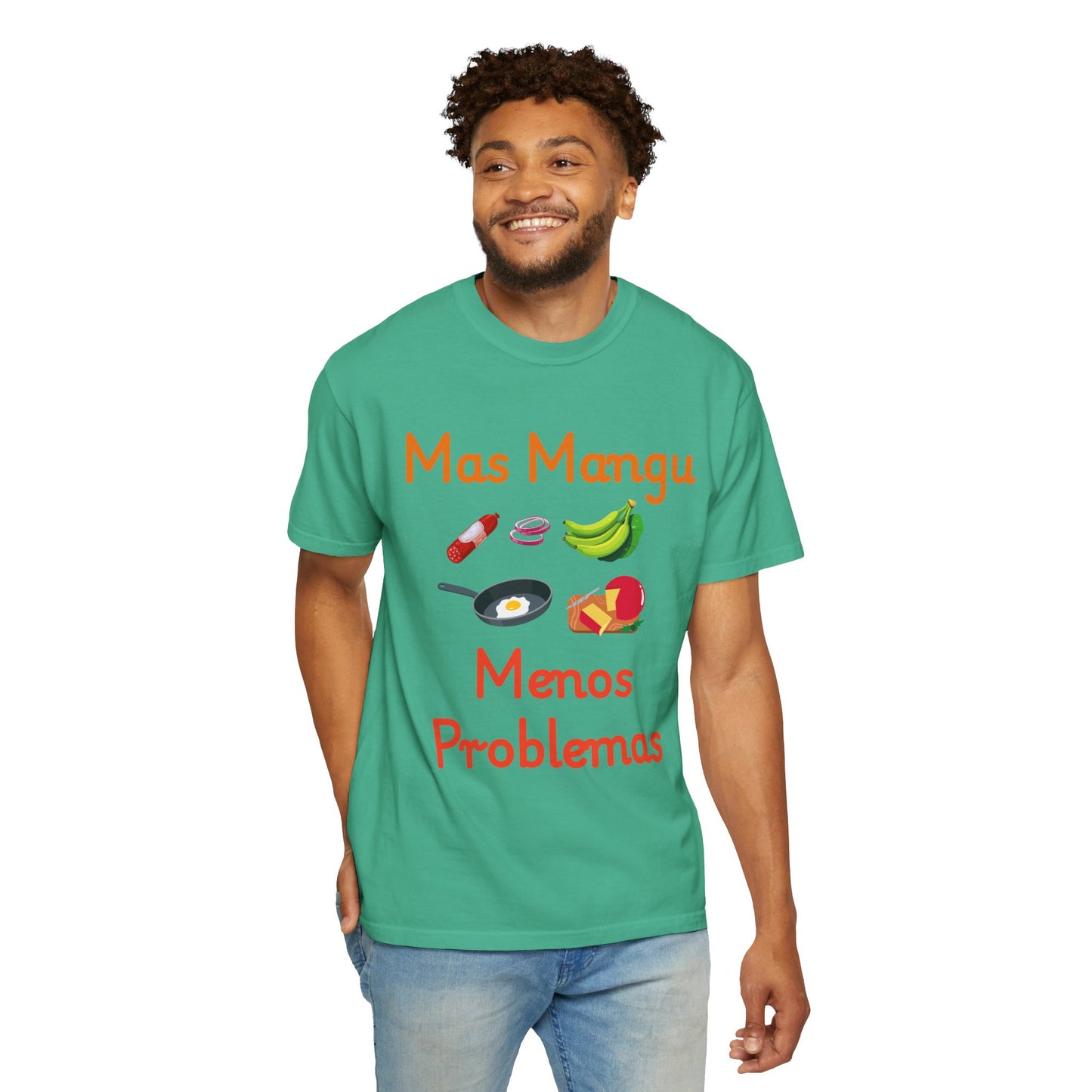 'Mas Mangu Menos Problemas' -Quirky Foodie Unisex T-shirt - Little Story Co.