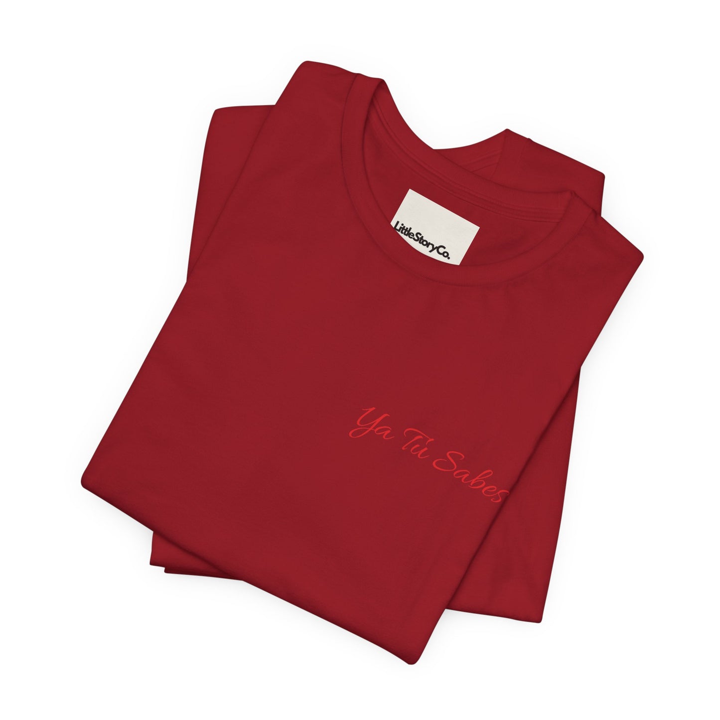 Ya Tu Sabes in Red Pocket Unisex Jersey Short Sleeve Tee - Little Story Co.