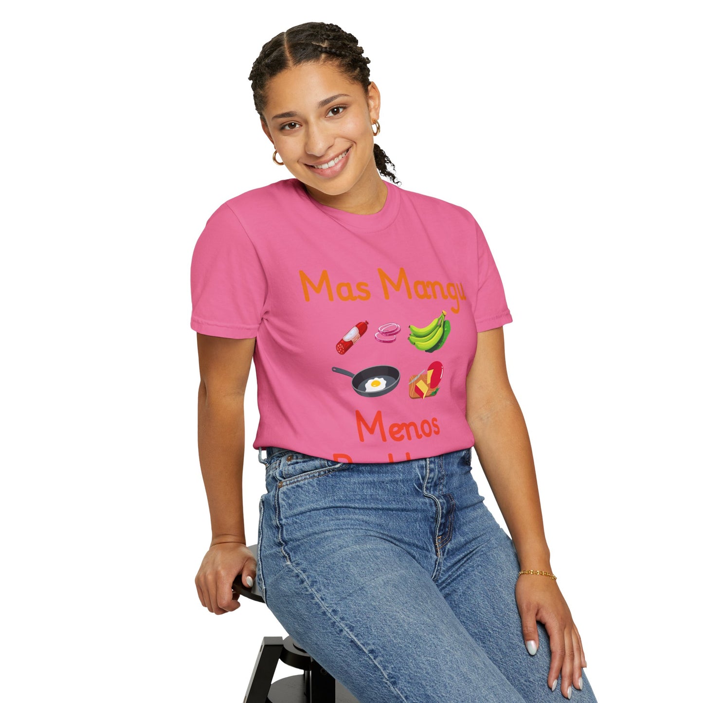 'Mas Mangu Menos Problemas' -Quirky Foodie Unisex T-shirt - Little Story Co.