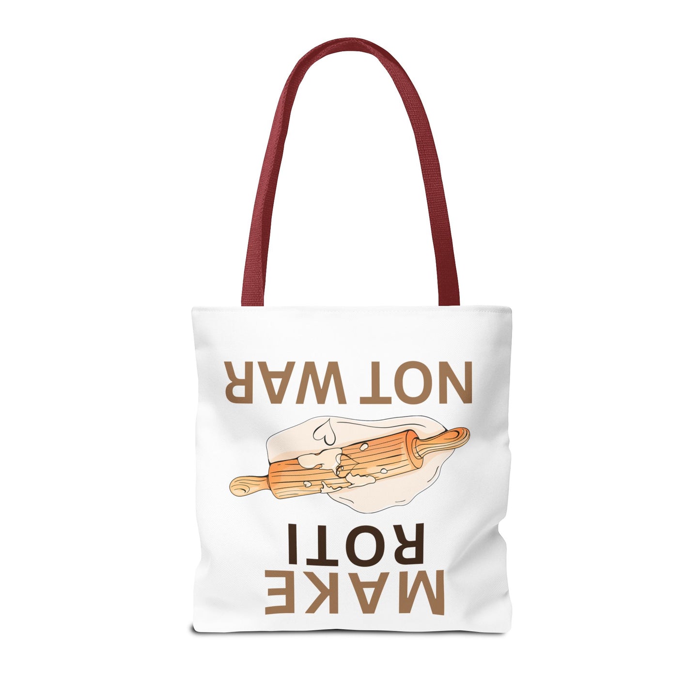 Make Roti Not War Tote Bag - Fun Cooking Grocery Bag, Unique Gift for Food Lovers - Little Story Co.