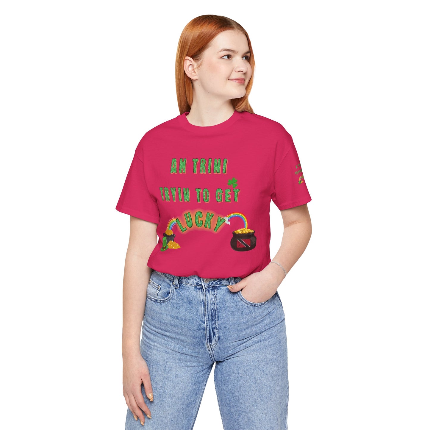 St. Patrick's Day Trinidad culture Unisex Tee - "A Trini Is Trying To Get Lucky" - Little Story Co.