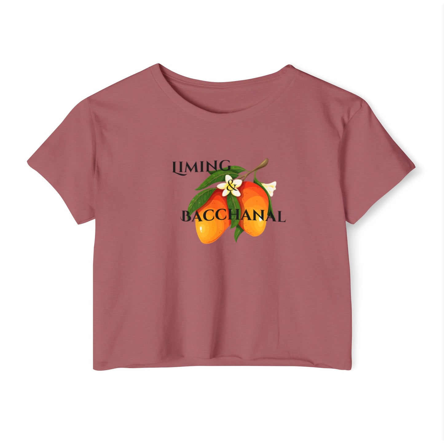 Women's Festival Crop Top - Liming and Bacchanal Logo - Little Story Co.