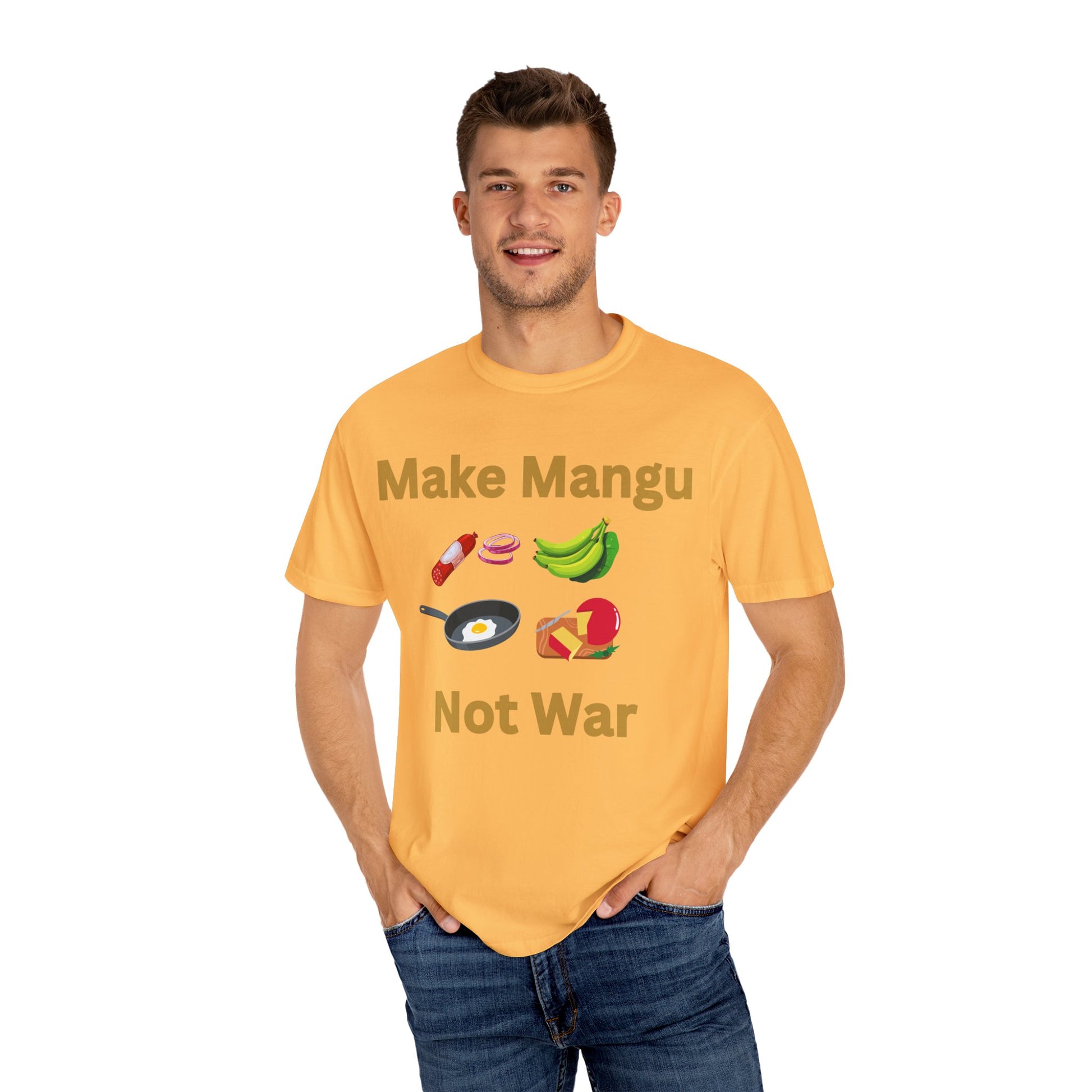 Make Mangu Not War, Fun Motivational Tee for Food Lovers - Little Story Co.