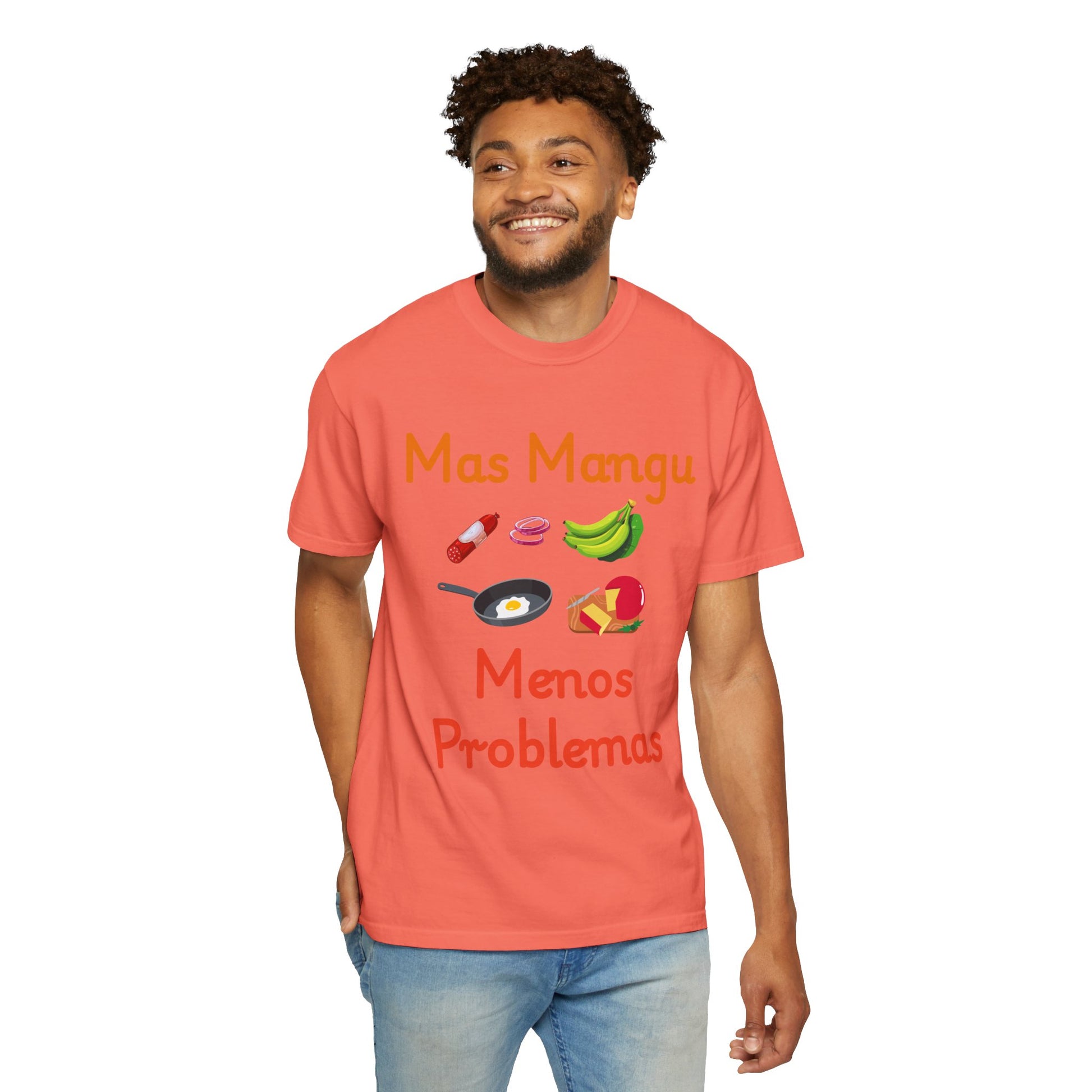 'Mas Mangu Menos Problemas' -Quirky Foodie Unisex T-shirt - Little Story Co.