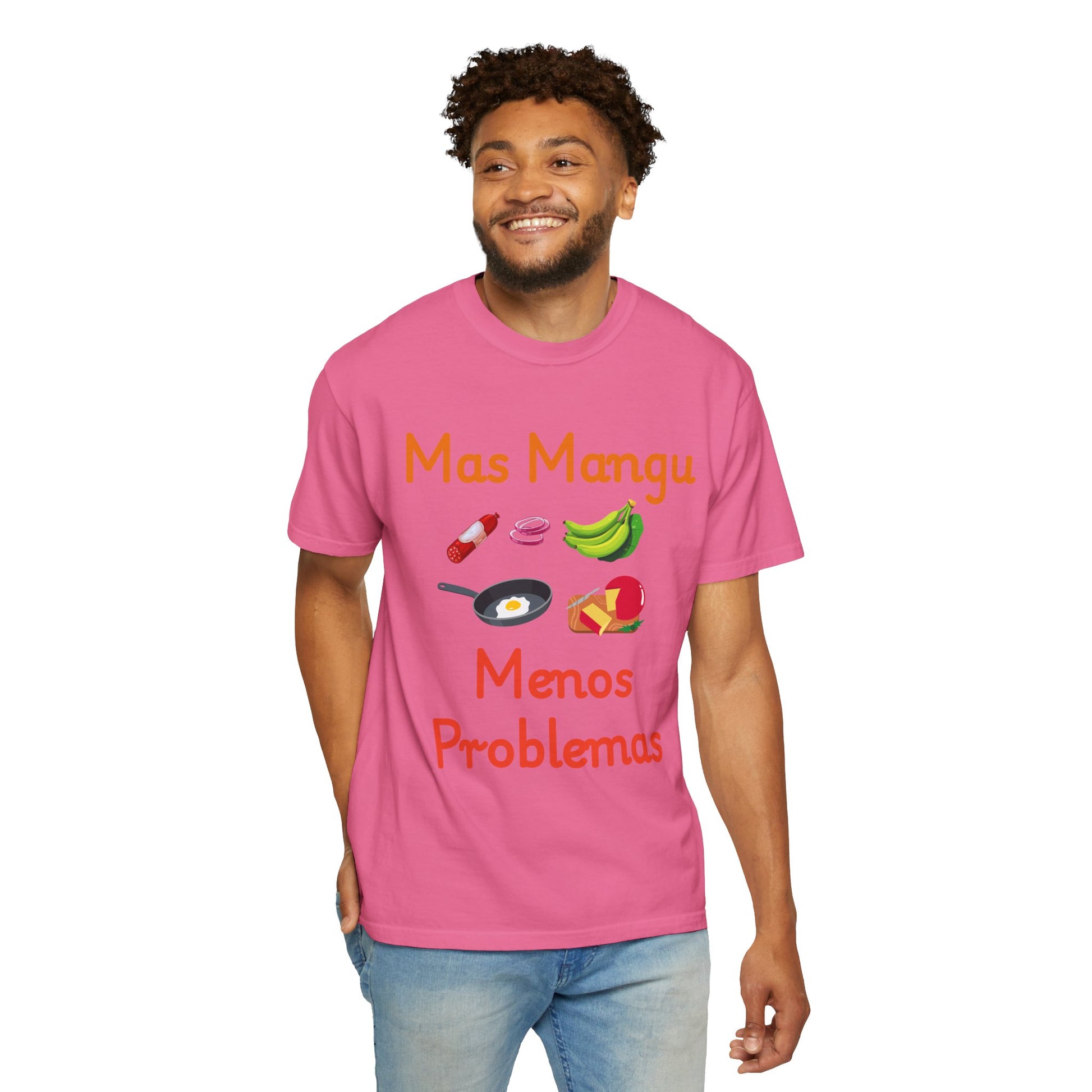 'Mas Mangu Menos Problemas' -Quirky Foodie Unisex T-shirt - Little Story Co.