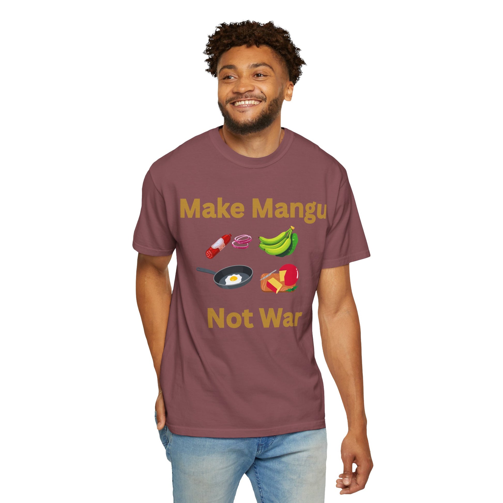Make Mangu Not War, Fun Motivational Tee for Food Lovers - Little Story Co.