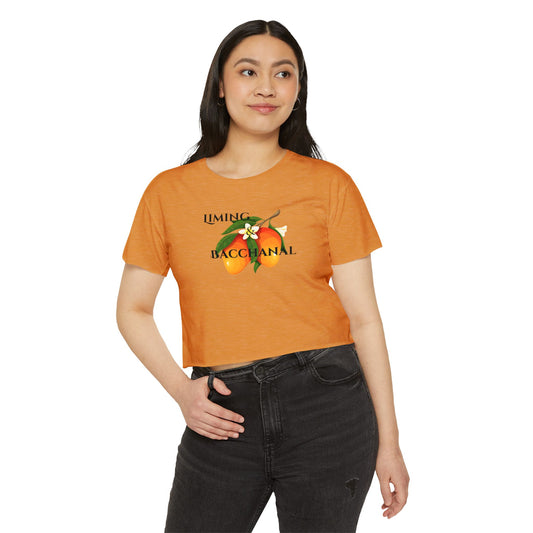 Women's Festival Crop Top - Liming and Bacchanal Logo - Little Story Co.