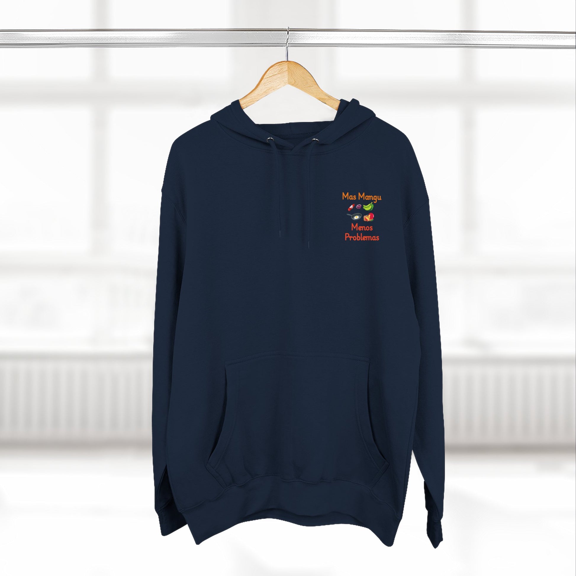 'Mas Mangú Menos Problemas', Funny Dominican Tropical Fleece Hoodie - Little Story Co.