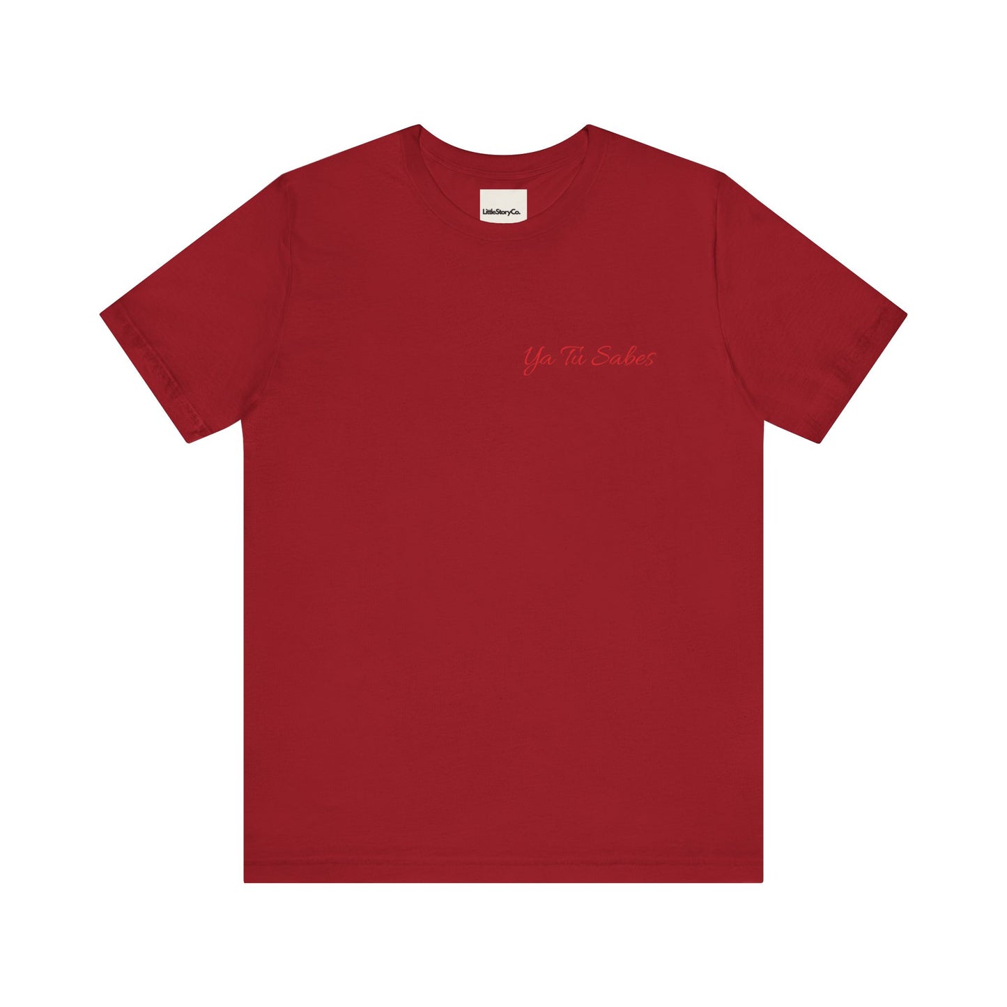 Ya Tu Sabes in Red Pocket Unisex Jersey Short Sleeve Tee - Little Story Co.