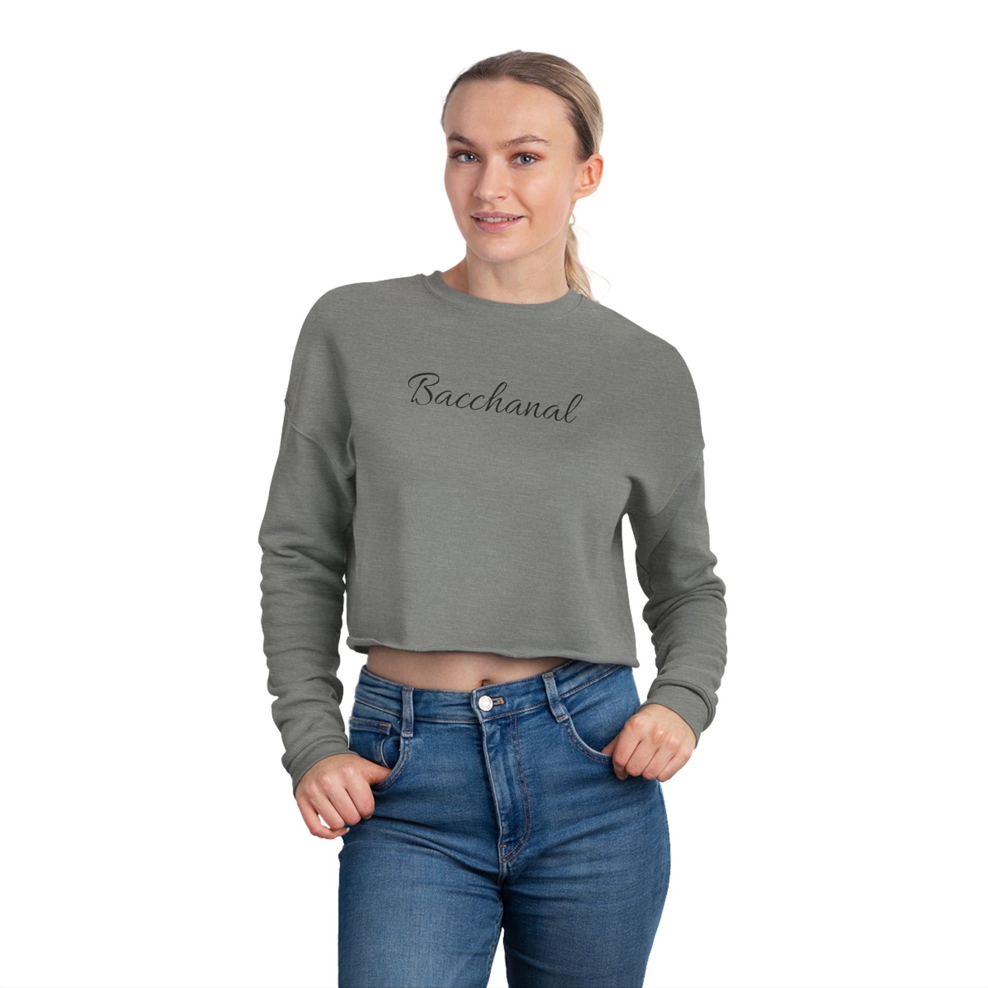 Women's Bacchanal Cropped Sweatshirt - Little Story Co.
