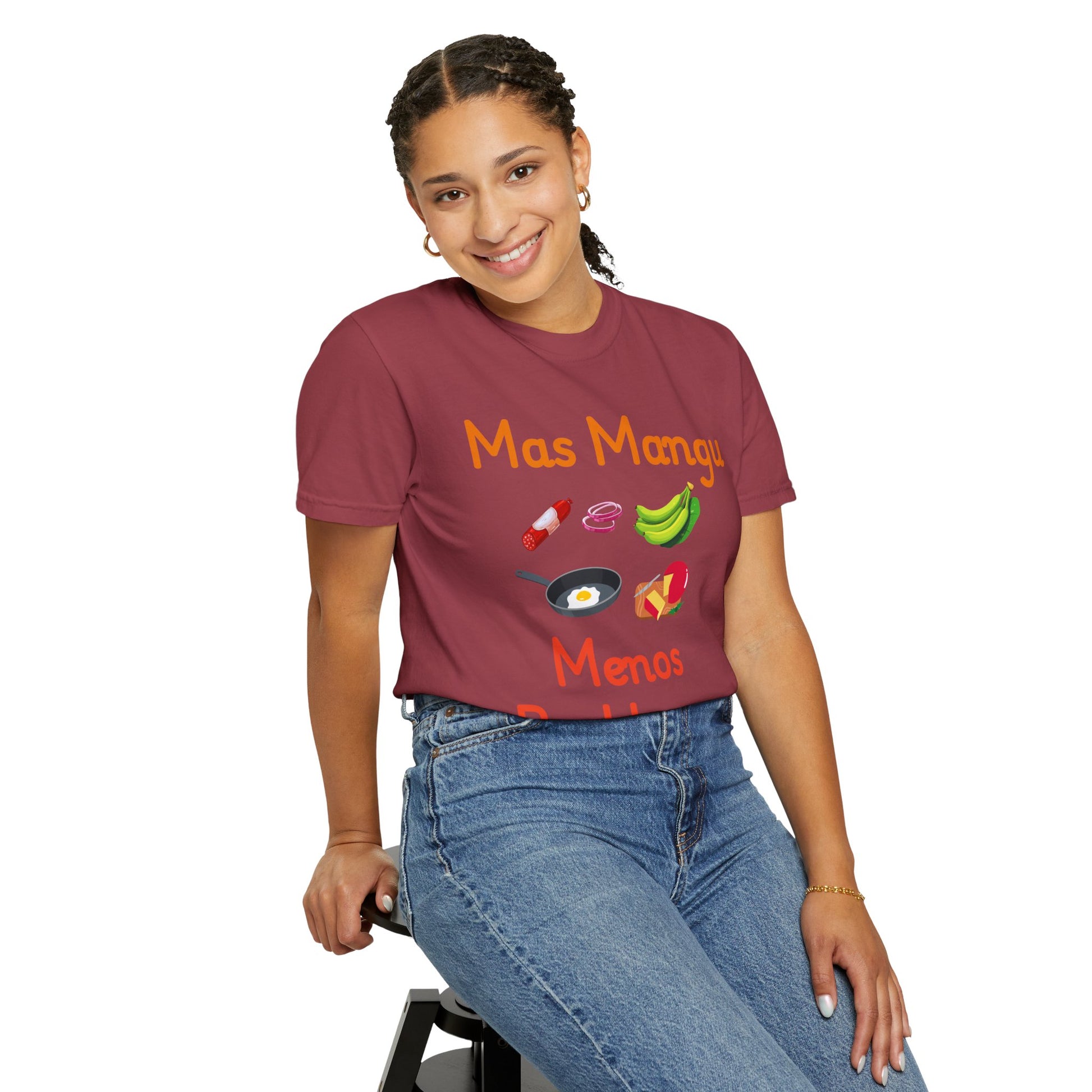'Mas Mangu Menos Problemas' -Quirky Foodie Unisex T-shirt - Little Story Co.