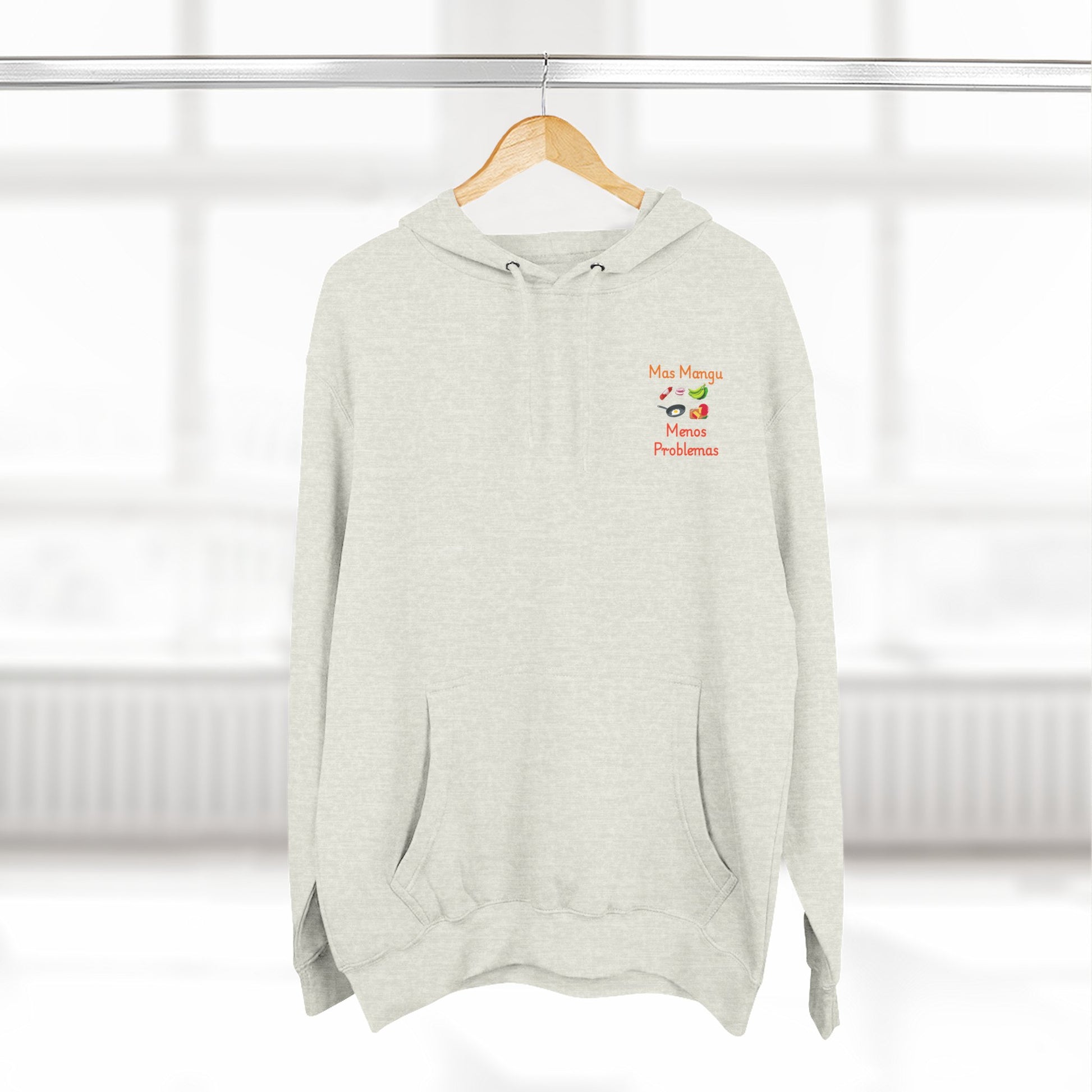 'Mas Mangú Menos Problemas', Funny Dominican Tropical Fleece Hoodie - Little Story Co.
