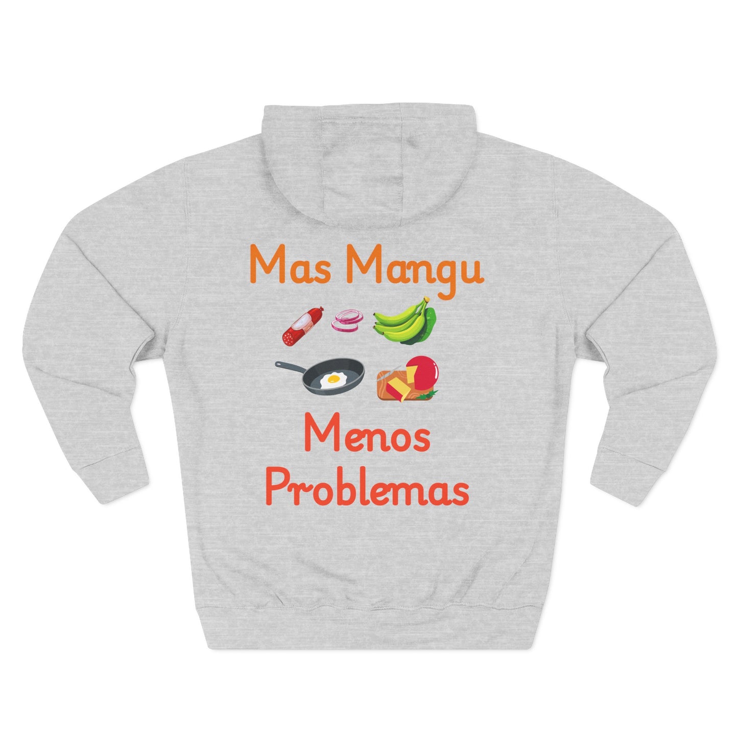 'Mas Mangú Menos Problemas', Funny Dominican Tropical Fleece Hoodie - Little Story Co.