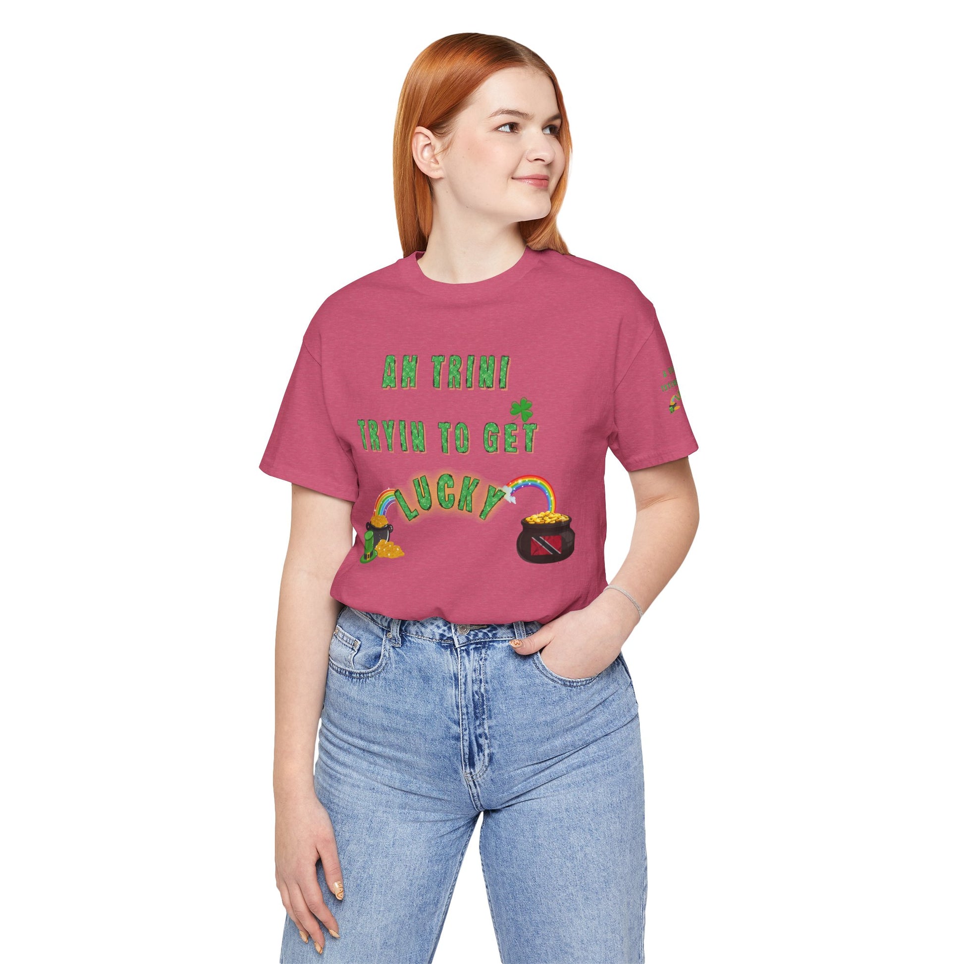 St. Patrick's Day Trinidad culture Unisex Tee - "A Trini Is Trying To Get Lucky" - Little Story Co.