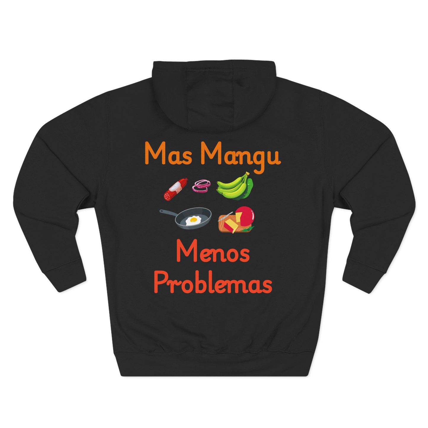'Mas Mangú Menos Problemas', Funny Dominican Tropical Fleece Hoodie - Little Story Co.