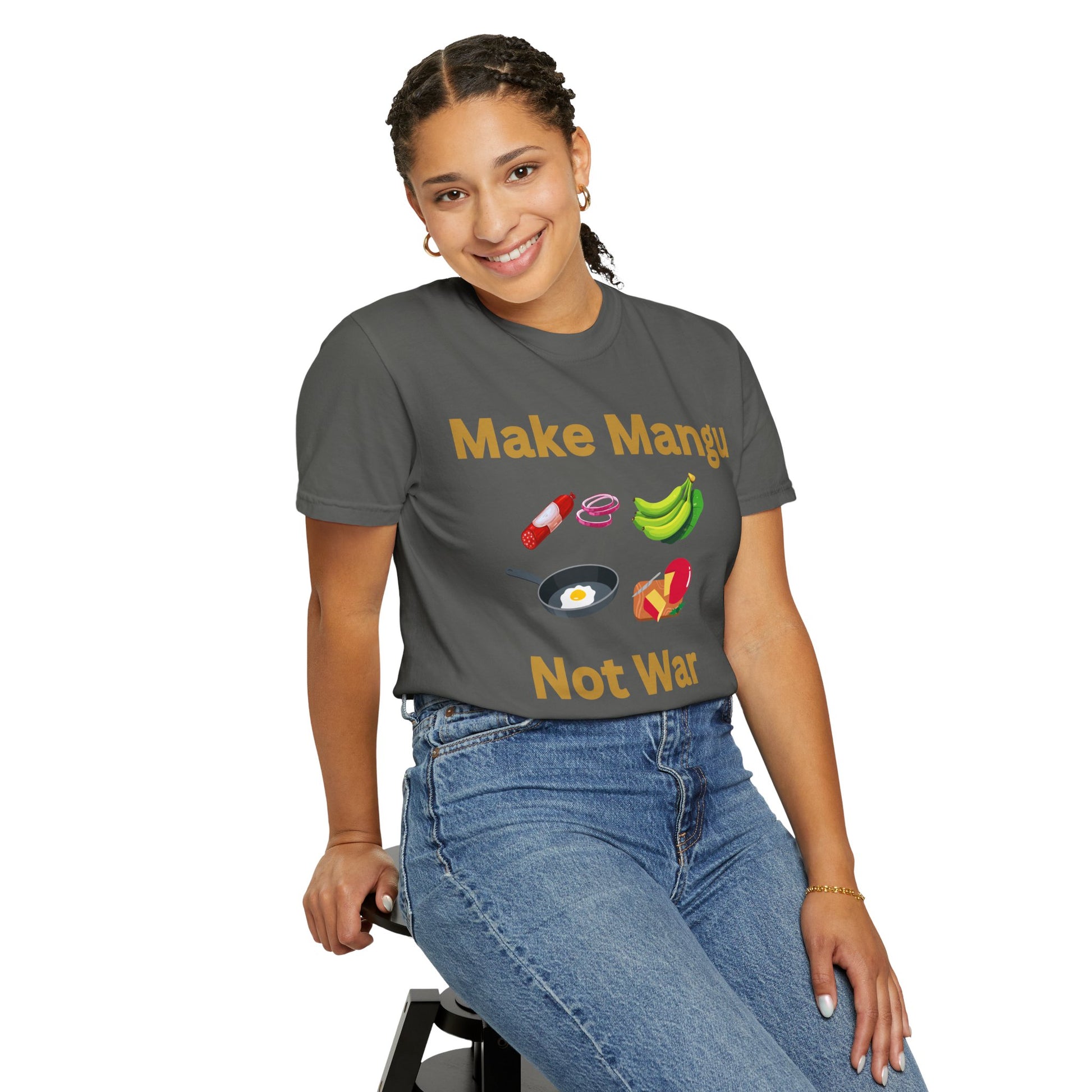 Make Mangu Not War, Fun Motivational Tee for Food Lovers - Little Story Co.