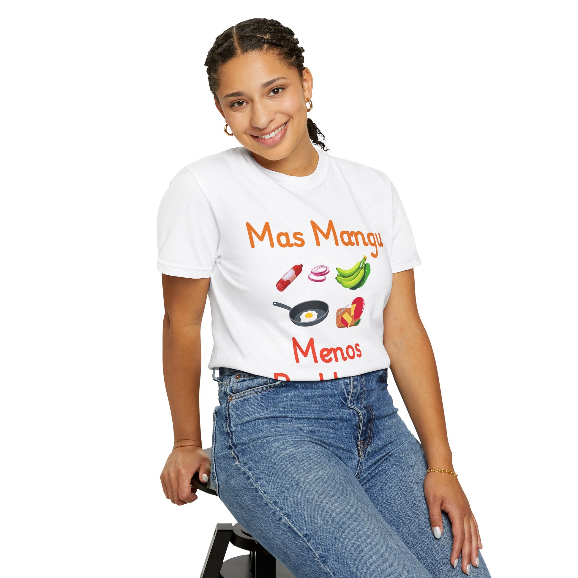 'Mas Mangu Menos Problemas' -Quirky Foodie Unisex T-shirt - Little Story Co.