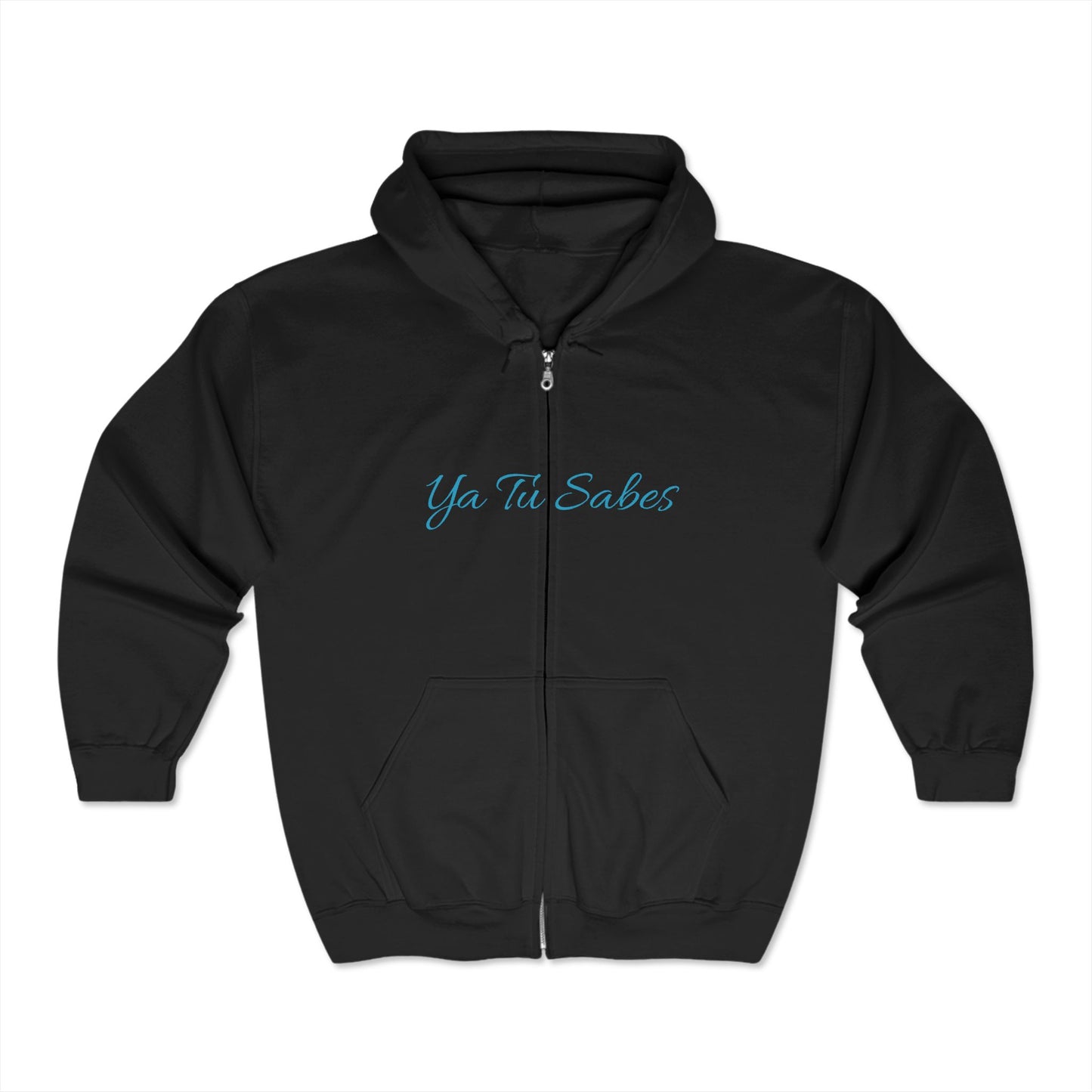 Unisex Ya Tu Sabes Script Heavy Blend™ Full Zip Hooded Sweatshirt - Little Story Co.