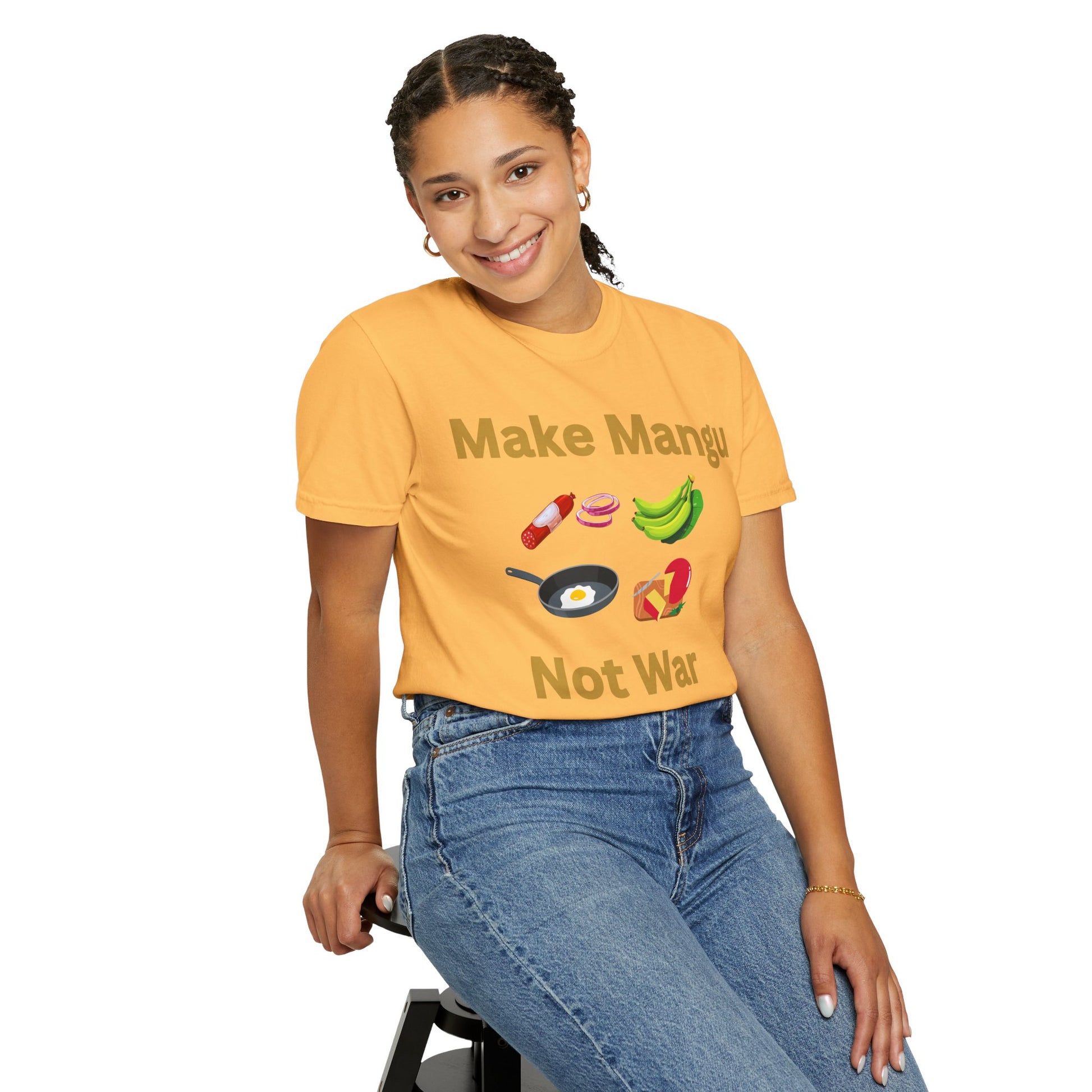 Make Mangu Not War, Fun Motivational Tee for Food Lovers - Little Story Co.
