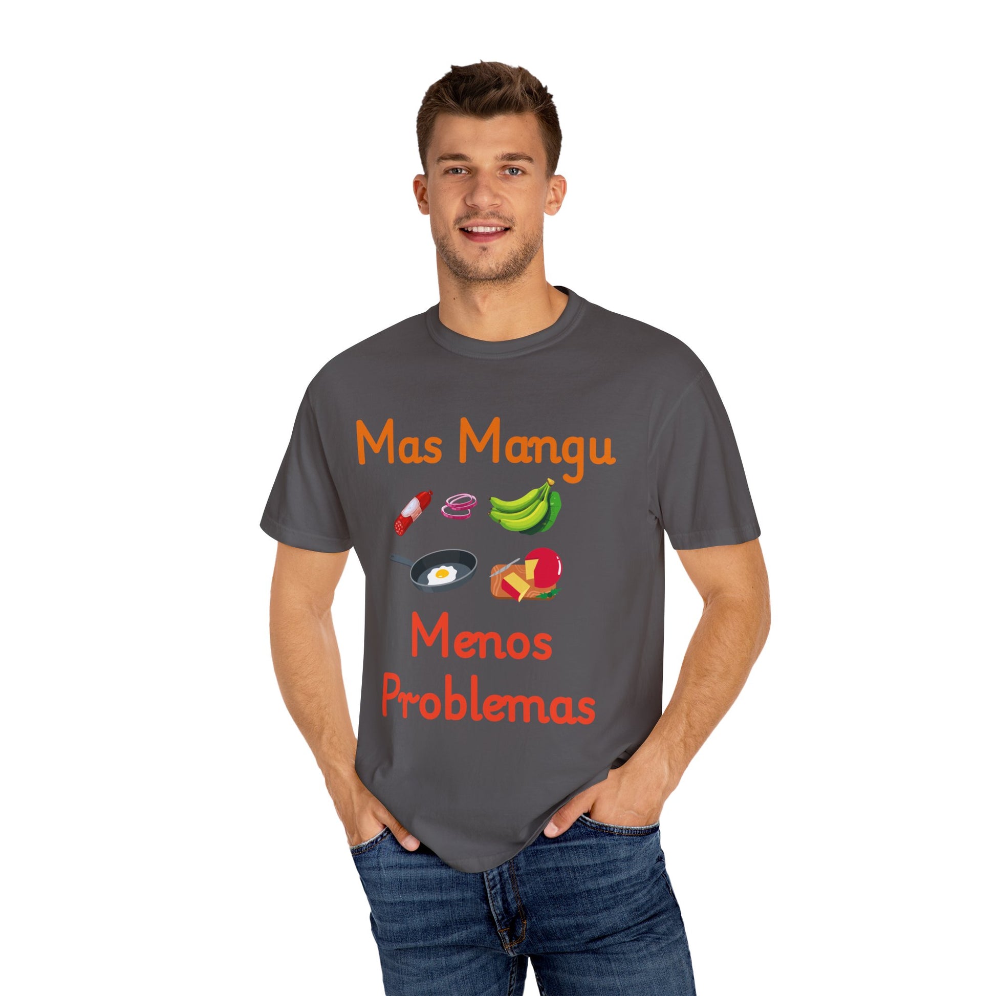 'Mas Mangu Menos Problemas' -Quirky Foodie Unisex T-shirt - Little Story Co.