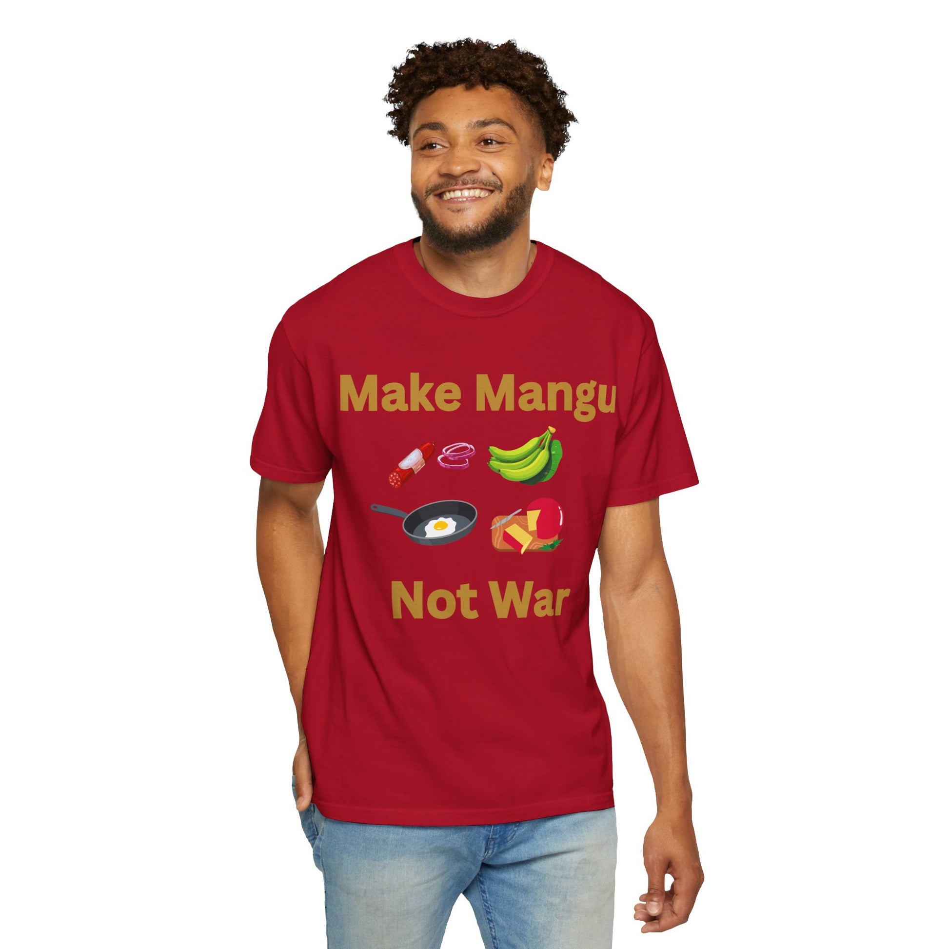 Make Mangu Not War, Fun Motivational Tee for Food Lovers - Little Story Co.