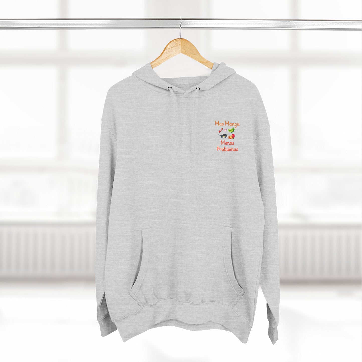 'Mas Mangú Menos Problemas', Funny Dominican Tropical Fleece Hoodie - Little Story Co.