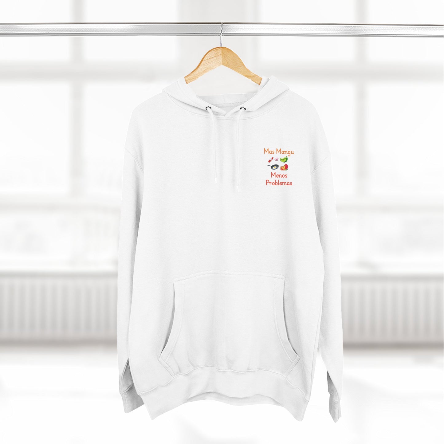 'Mas Mangú Menos Problemas', Funny Dominican Tropical Fleece Hoodie - Little Story Co.