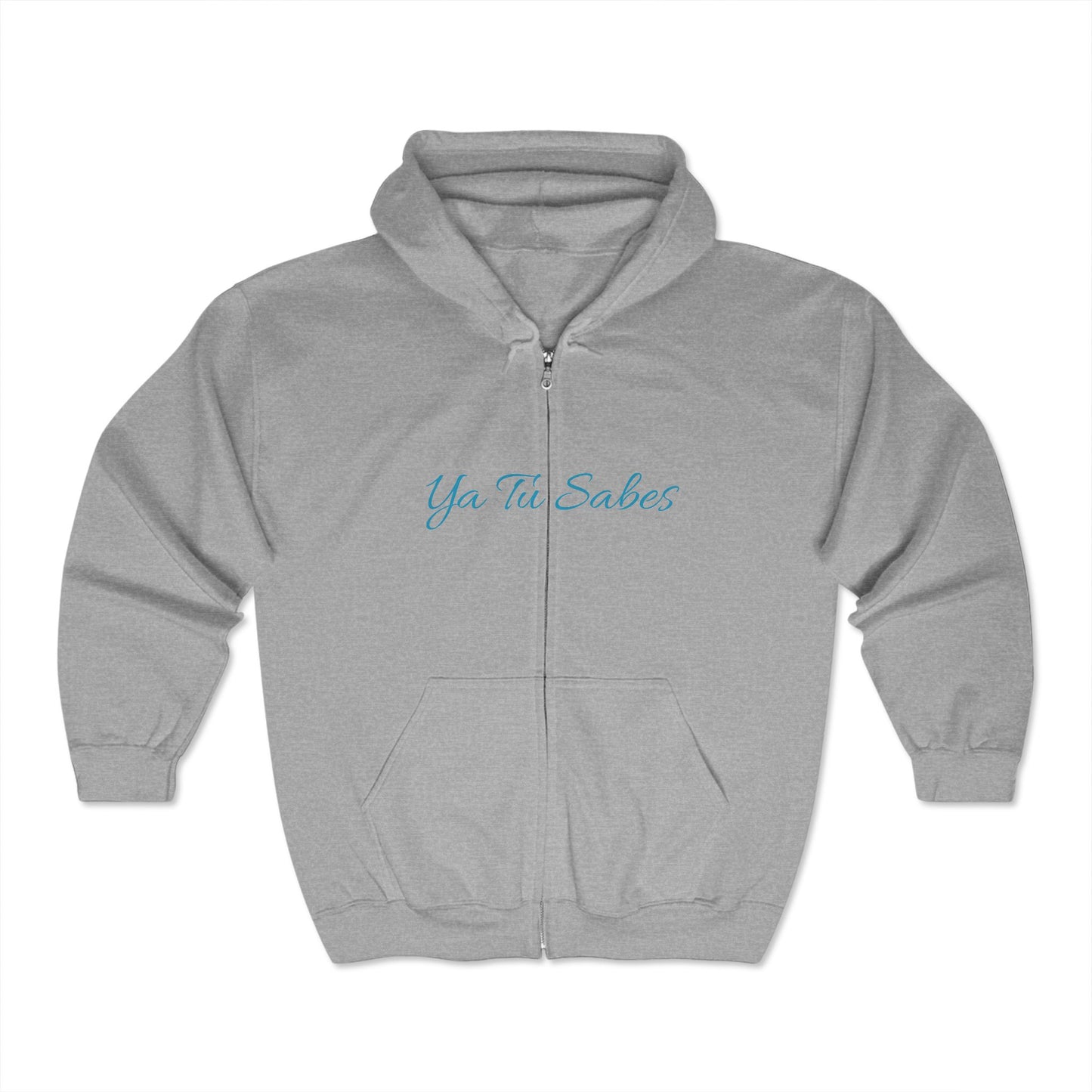 Unisex Ya Tu Sabes Script Heavy Blend™ Full Zip Hooded Sweatshirt - Little Story Co.