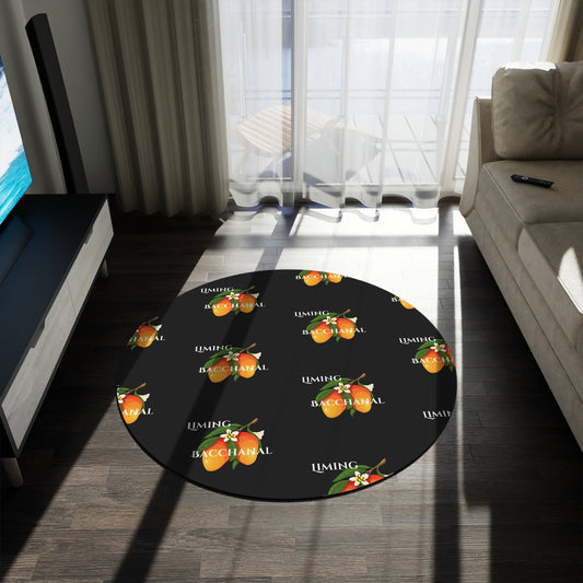 Liming & Bacchanal Round Area Rug - Elegant Fruit Design for Home Decor - Little Story Co.
