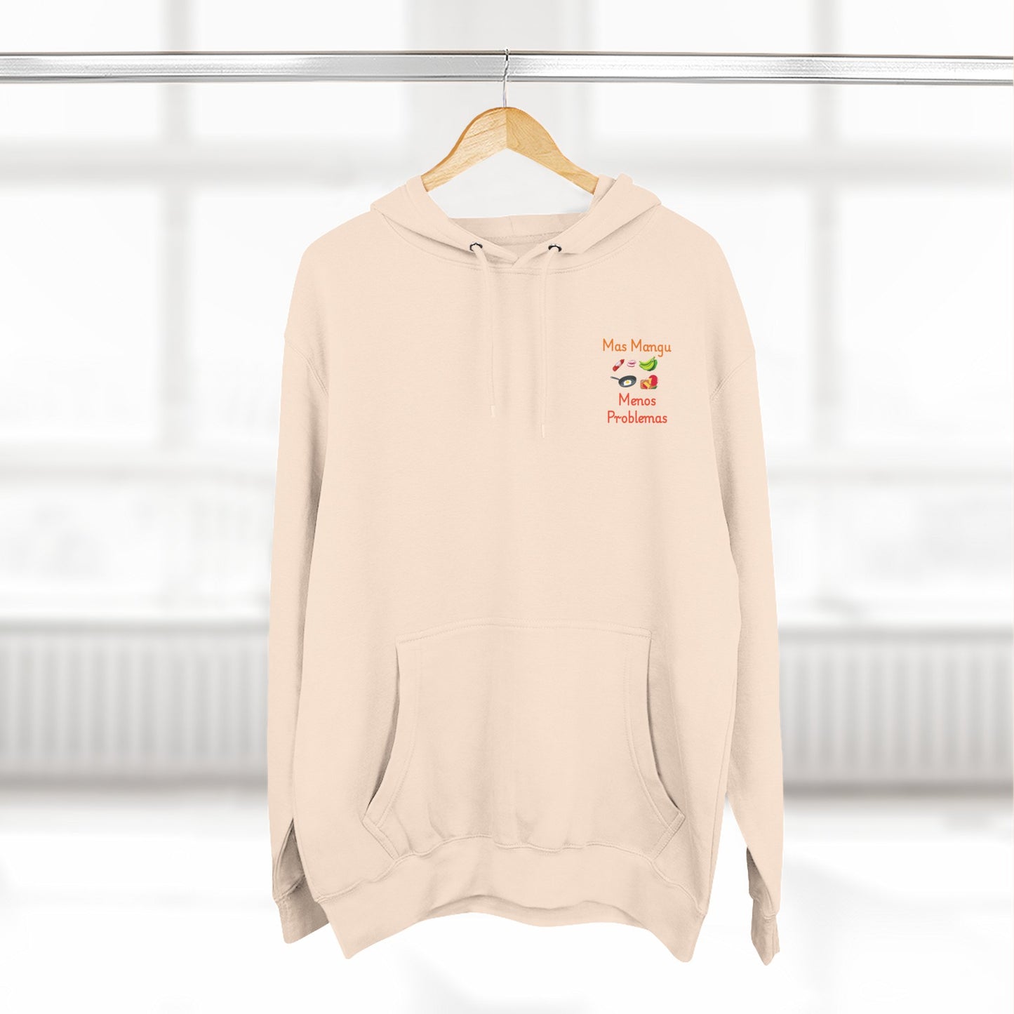 'Mas Mangú Menos Problemas', Funny Dominican Tropical Fleece Hoodie - Little Story Co.