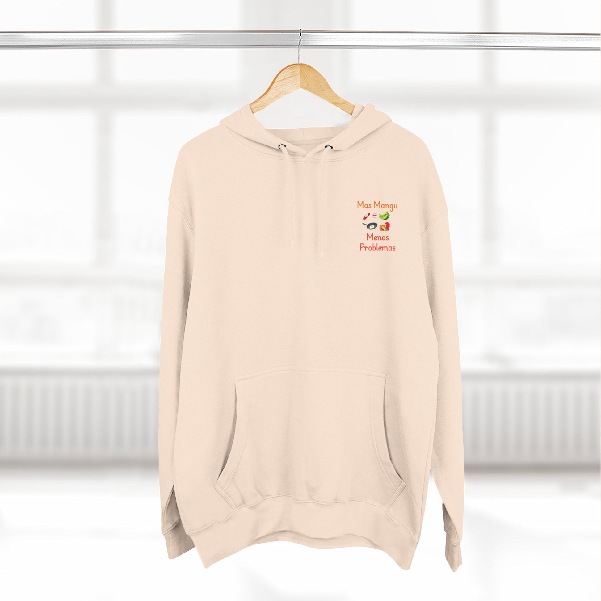 'Mas Mangú Menos Problemas', Funny Dominican Tropical Fleece Hoodie - Little Story Co.