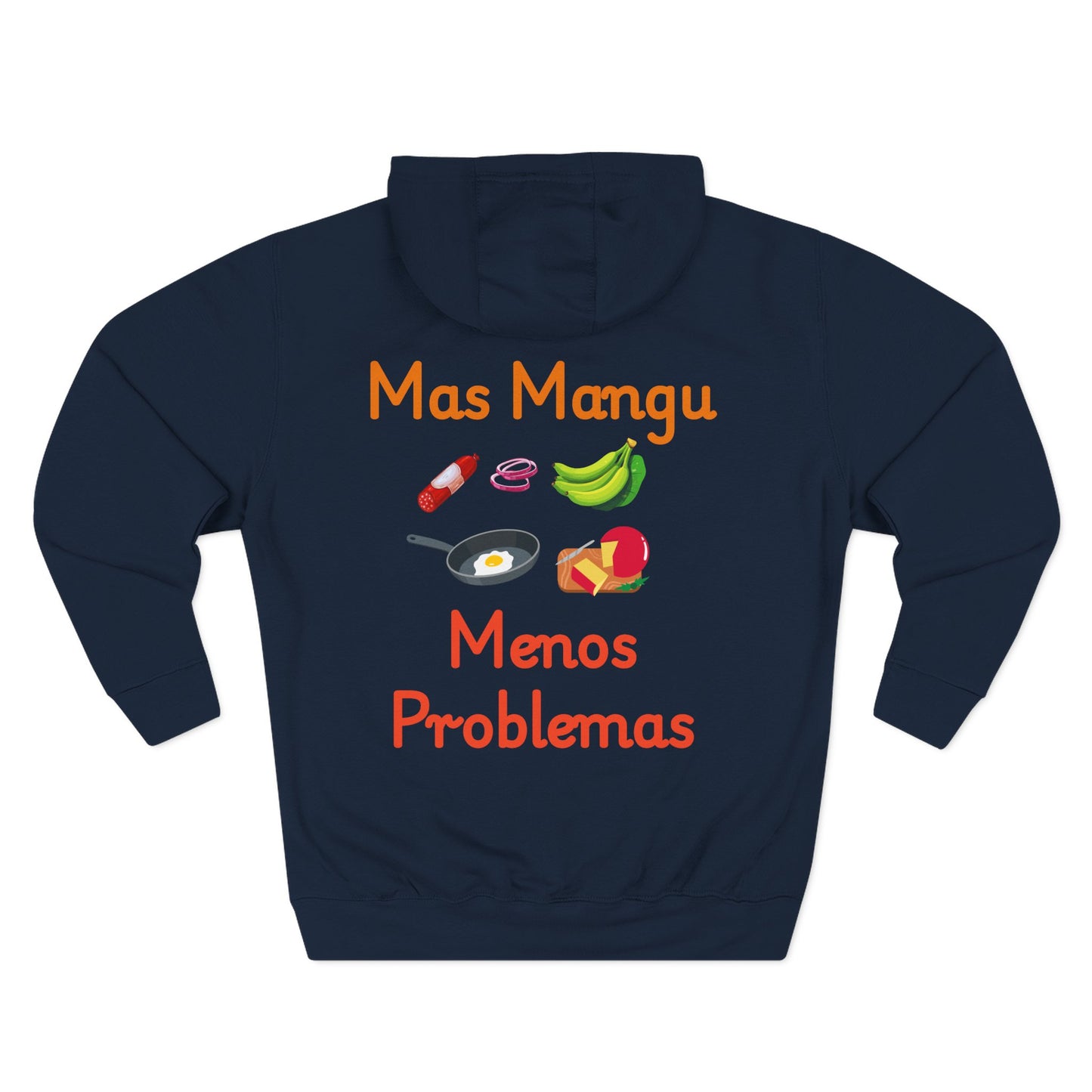'Mas Mangú Menos Problemas', Funny Dominican Tropical Fleece Hoodie - Little Story Co.
